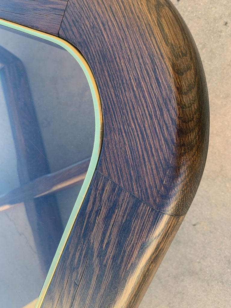 Vintage Modern Oak and Glass Coffee Table at 1stDibs