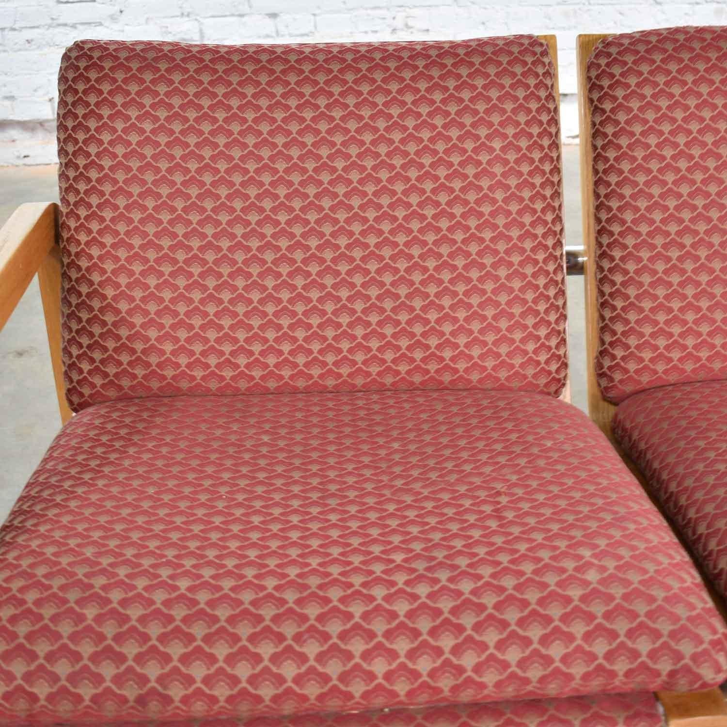 Modernes zweisitziges Vintage-Sessel oder Bank aus Eichenholz, Bugholz und Chrom, Thonet, Vintage  im Angebot 5