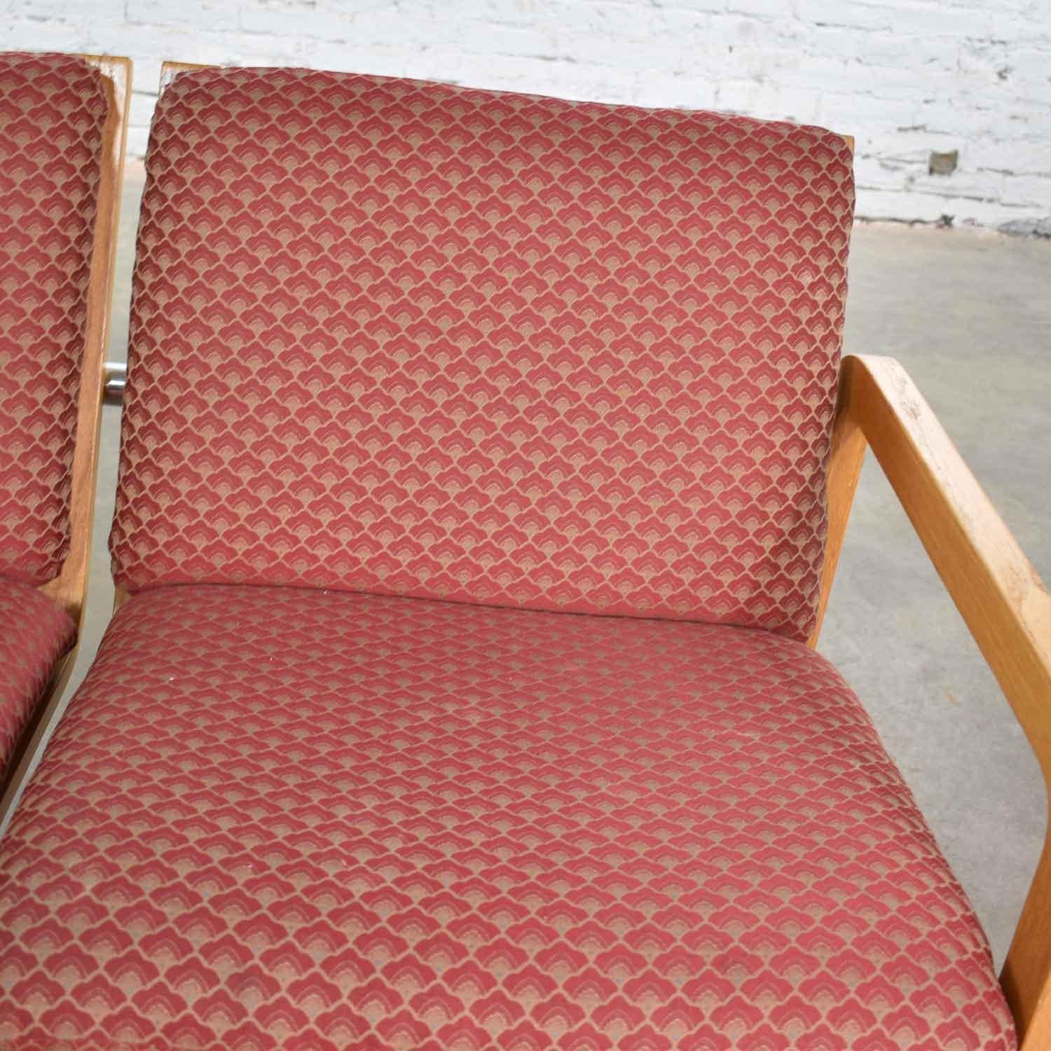 Modernes zweisitziges Vintage-Sessel oder Bank aus Eichenholz, Bugholz und Chrom, Thonet, Vintage  im Angebot 4