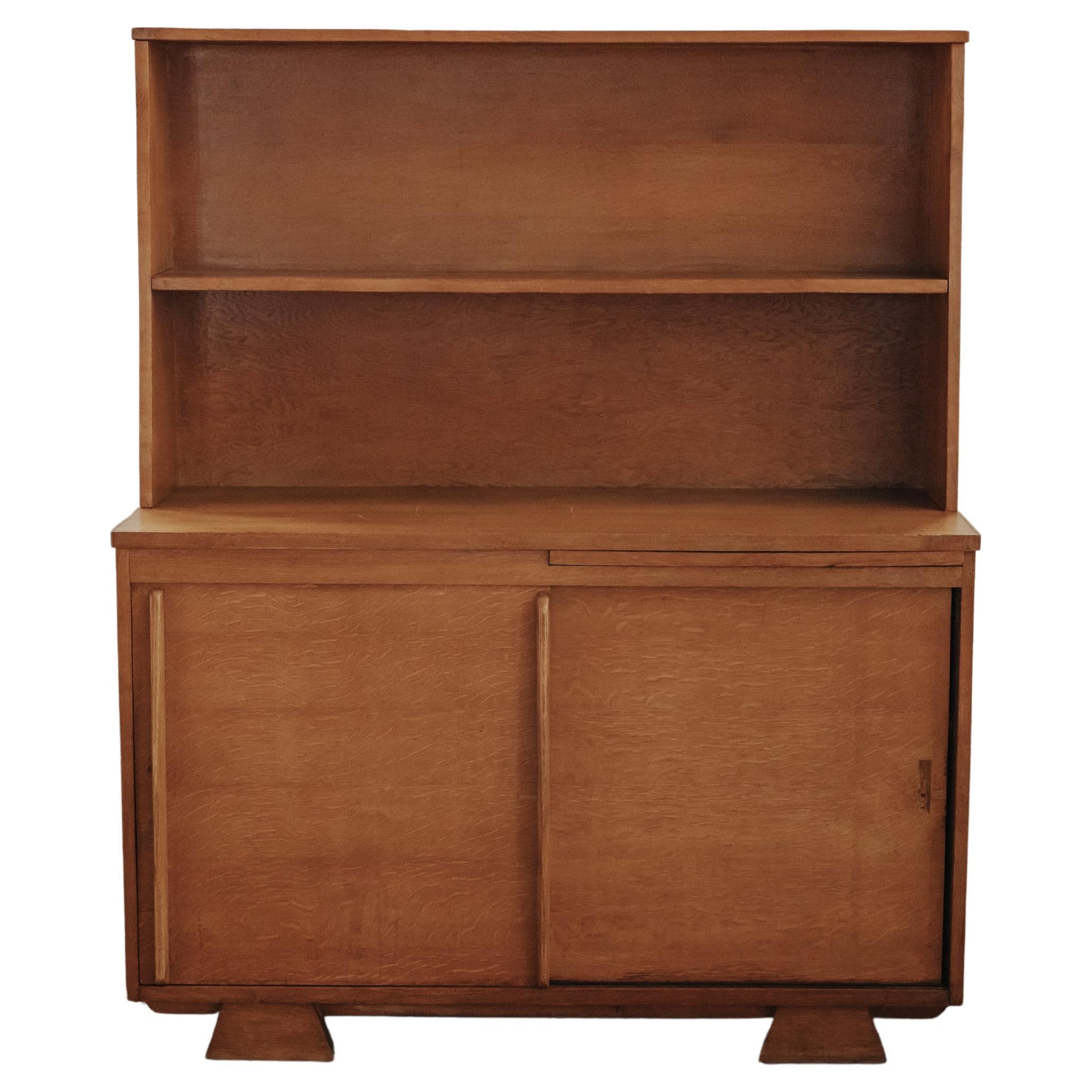 Vintage Modern Eiche Bücherregal aus Frankreich, CIRCA 1960