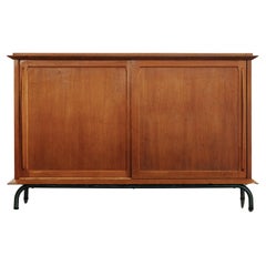 Vintage Modern Oak Cabinet From France, Circa 1960