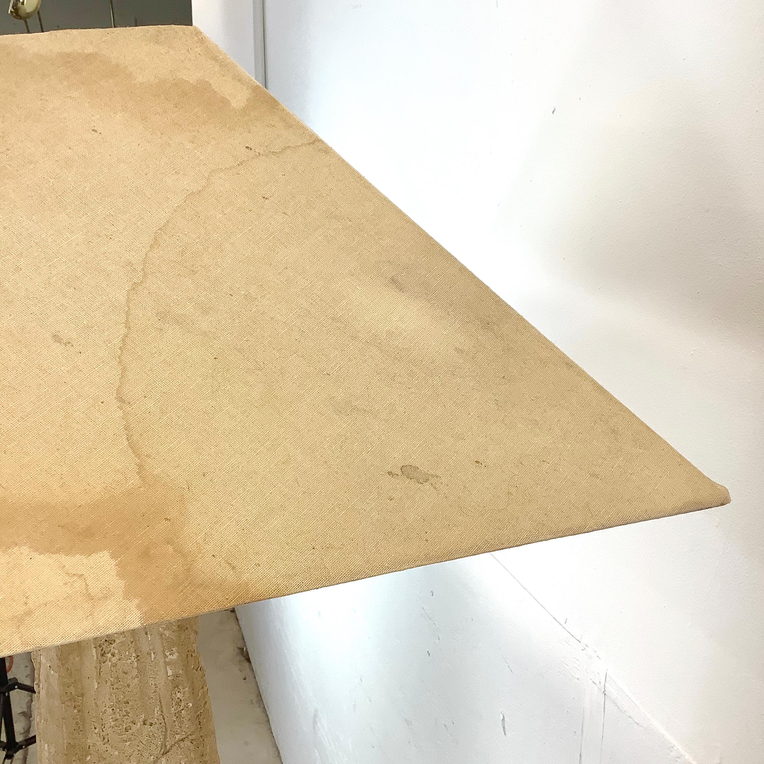 Vintage Modern Obelisk Stehlampe mit strukturiertem Stein Finish im Angebot 12