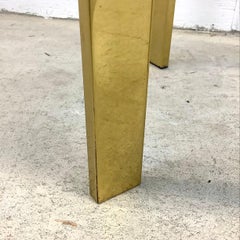 Vintage Modern Pace Style Vanity Stool with Brass Legs