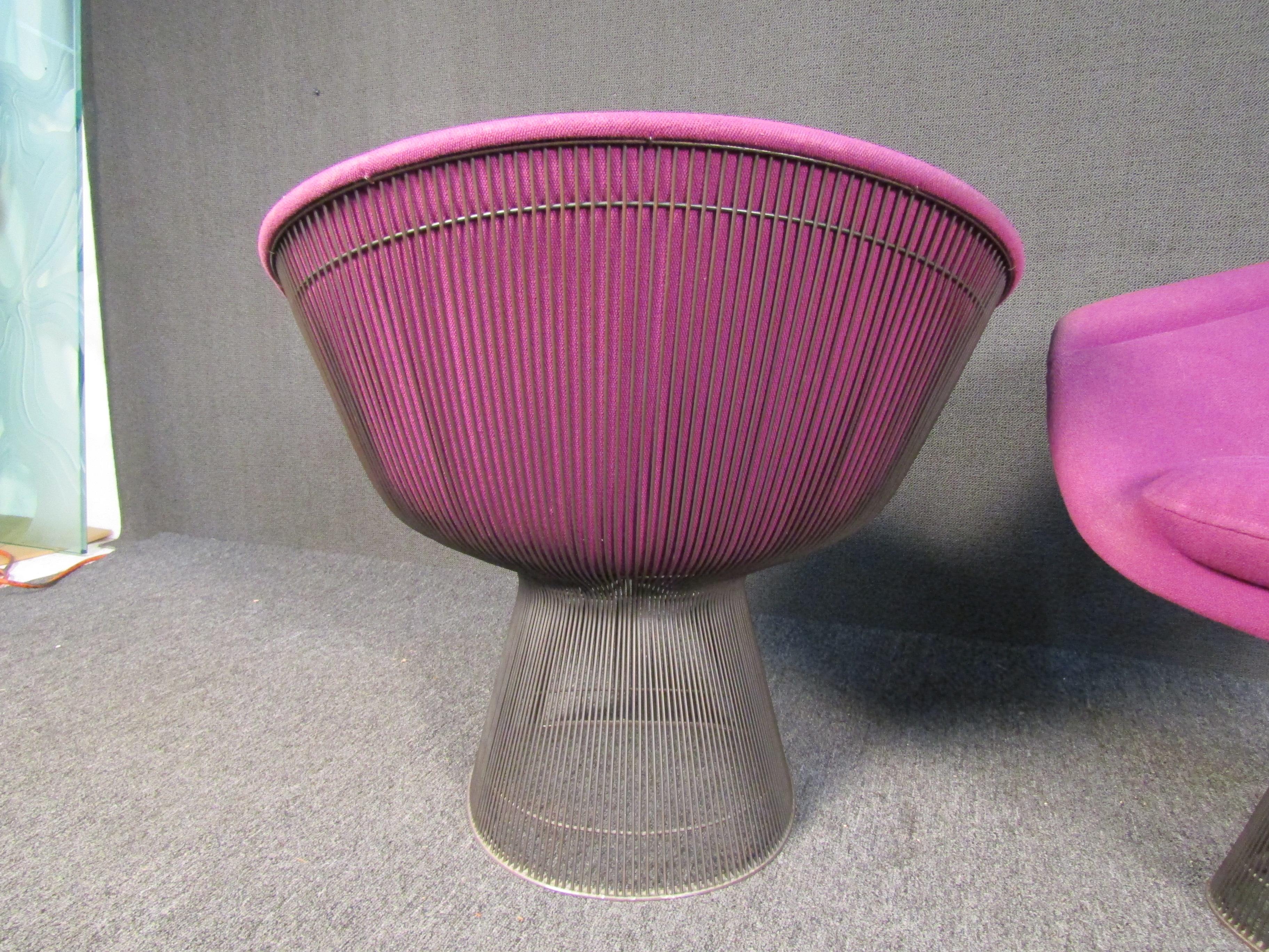 Modernes Paar Knoll Warren Platner-Stühle, Vintage im Angebot 2