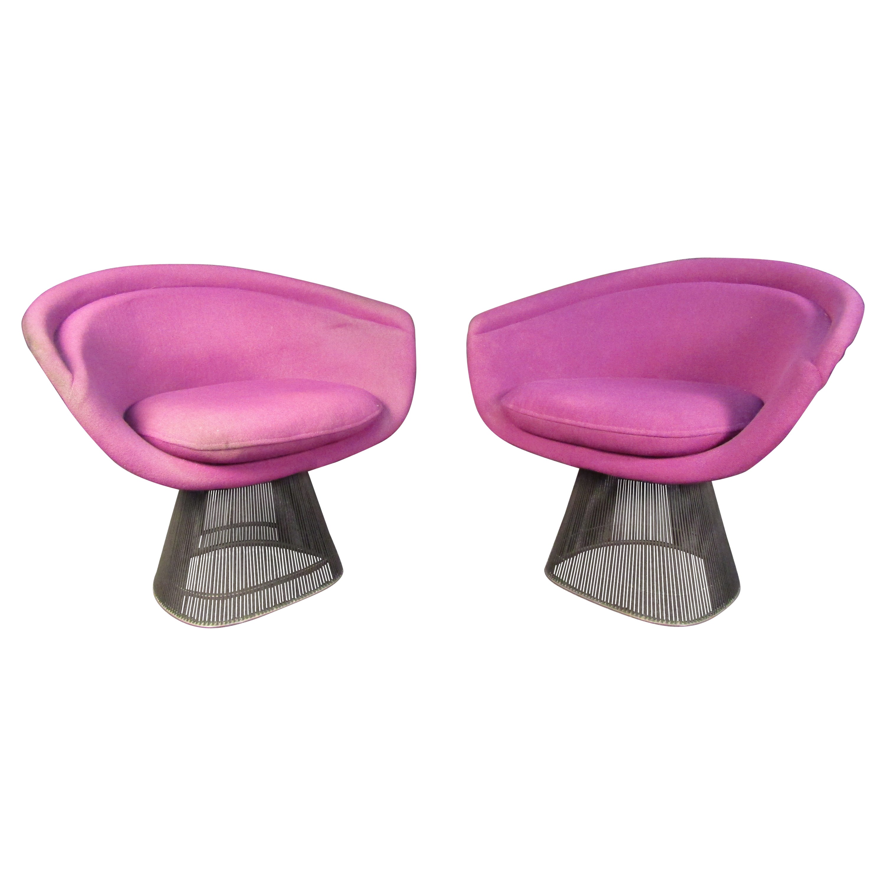 Coppia di sedie moderne vintage di Knoll Warren Platner