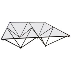 Vintage Modern Paolo Piva Alanda by B&B Italia Coffee Cocktail Table New Glass