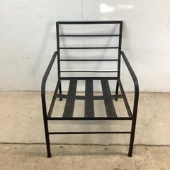 Vintage Modern Patio Chair & Ottoman after Russell Woodard