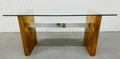 Vintage Modern Paul Evans Style Glass Console Table