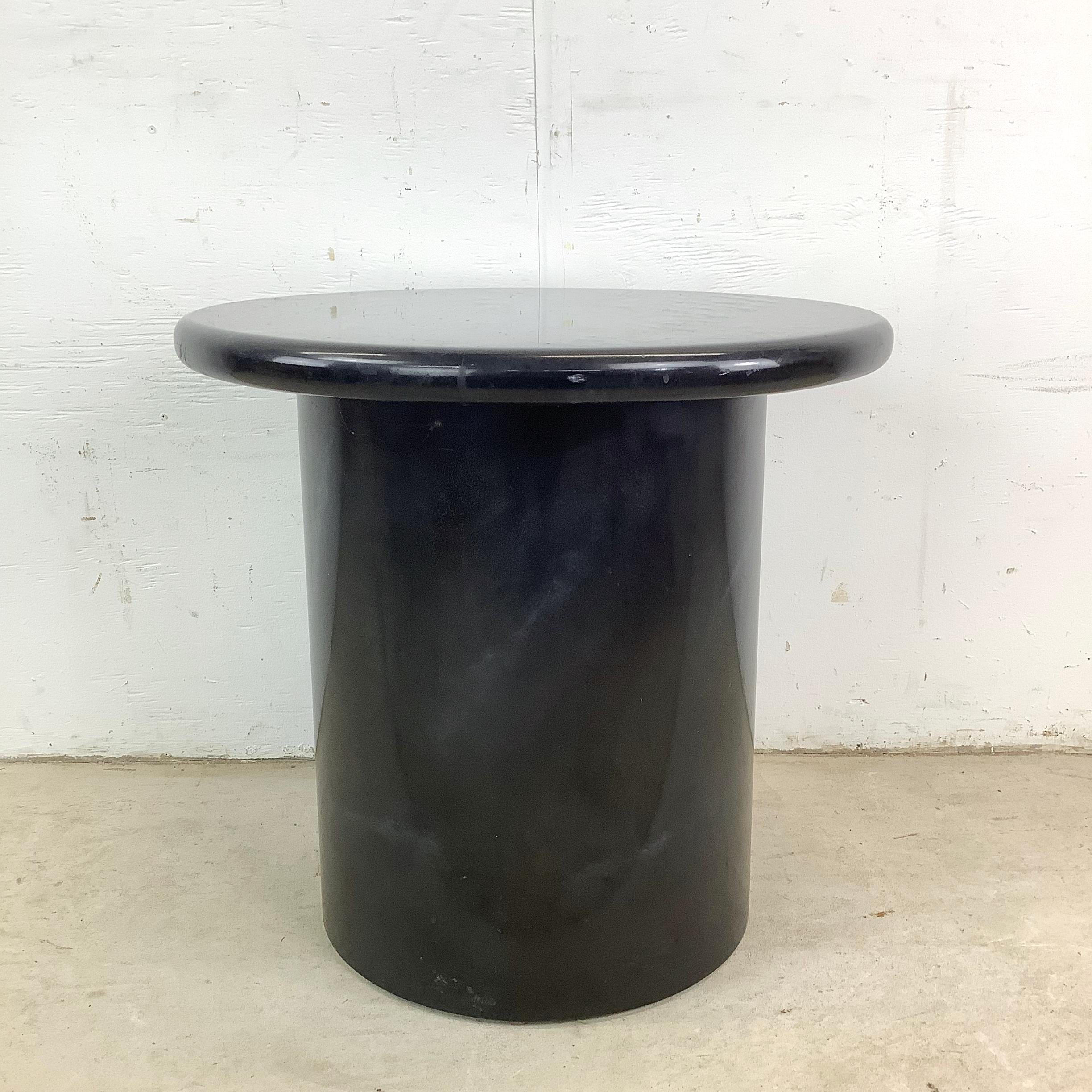 Vintage Modern Pedestal Beistelltisch im Angebot 2
