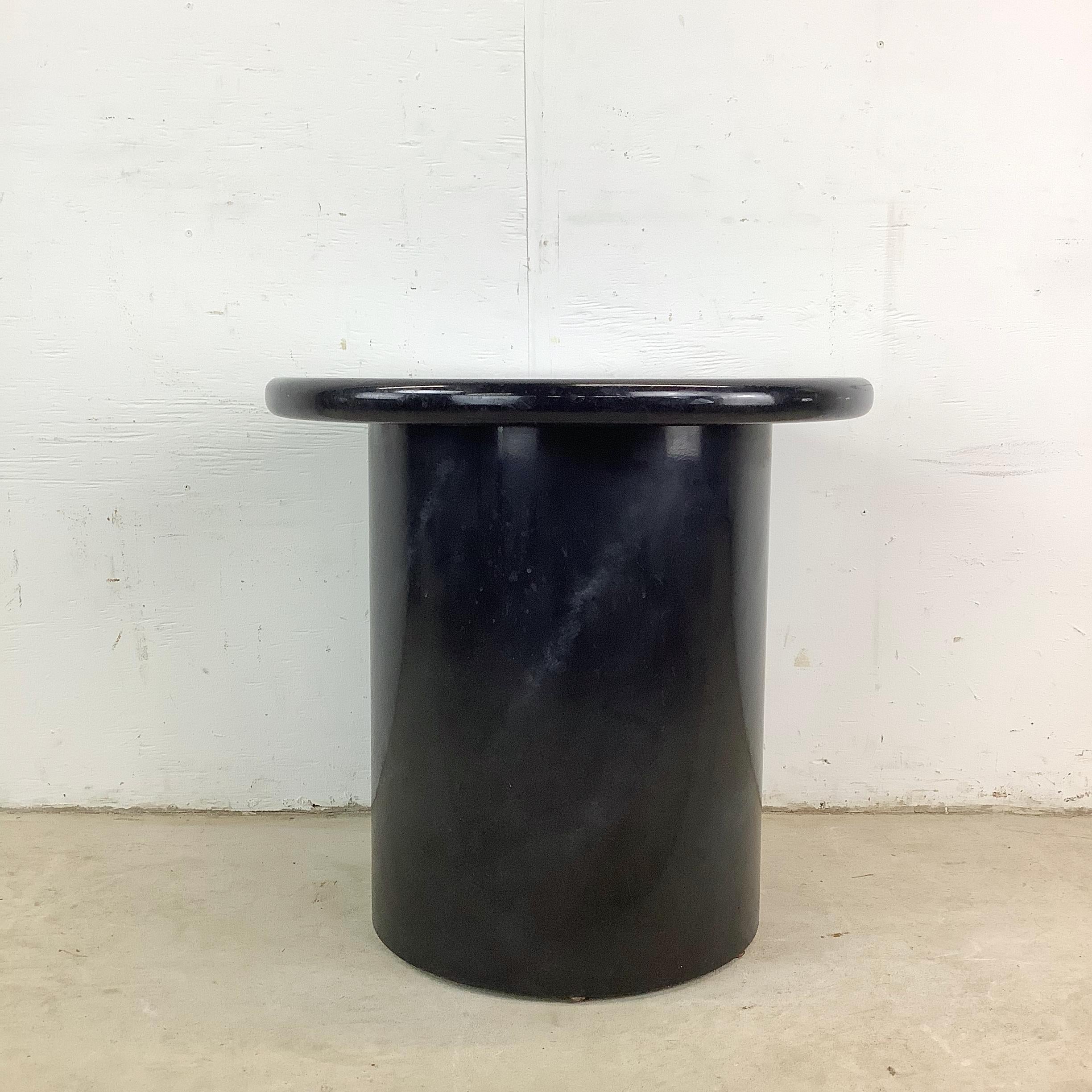 Vintage Modern Pedestal Beistelltisch (Hollywood Regency) im Angebot