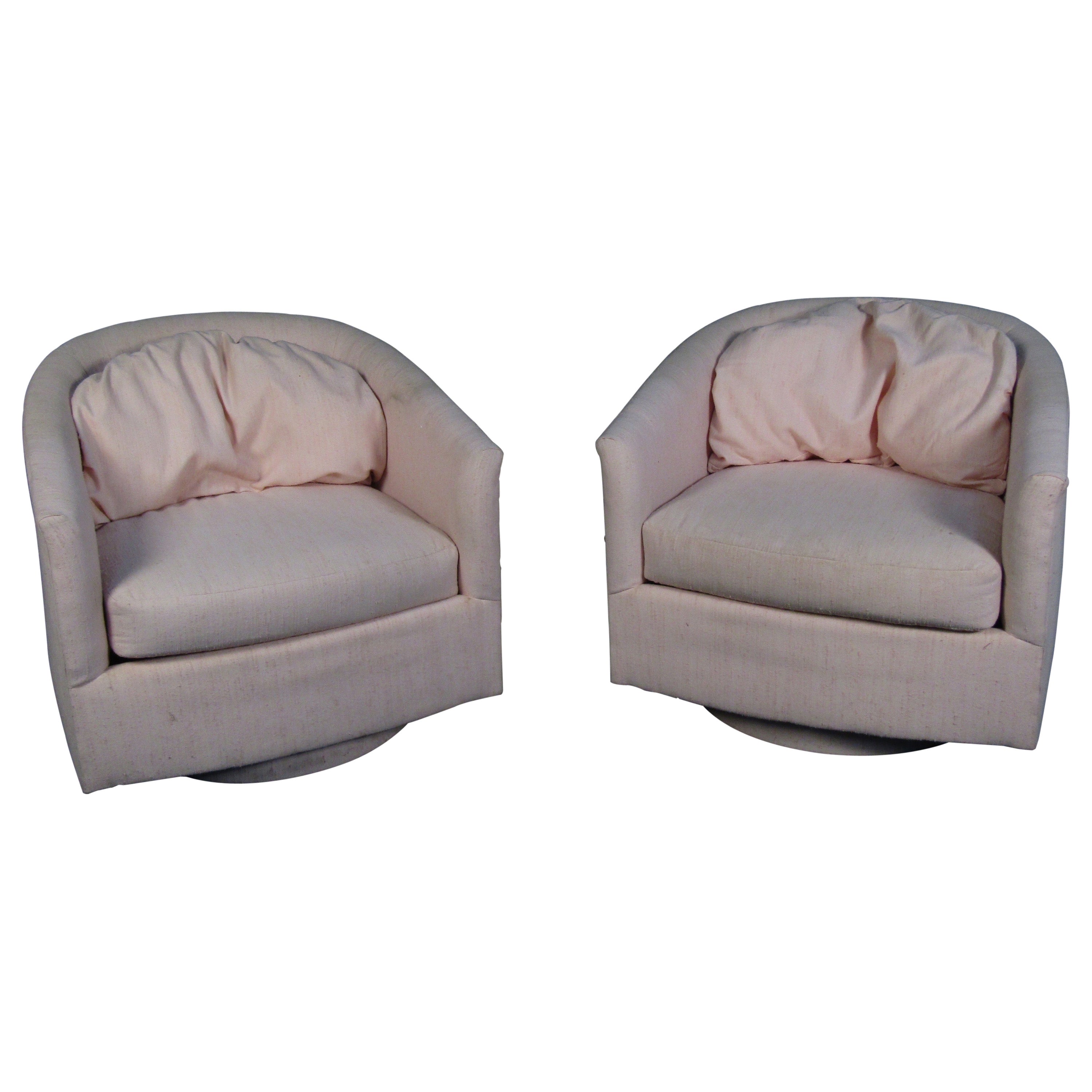 Sillas Vintage Modernas Barrel Rosa