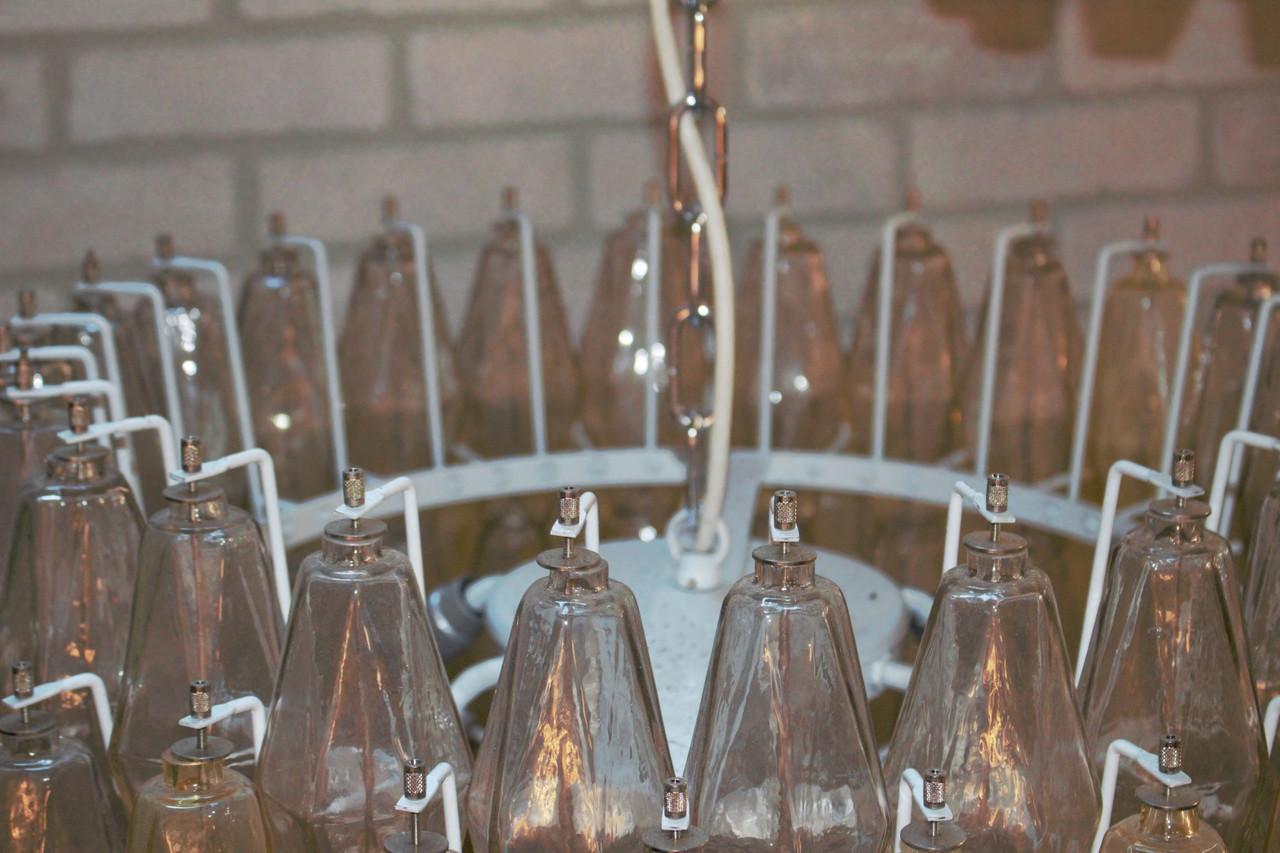 Lustre moderne vintage en verre polyédrique d'après Carlo Scarpa pour Venini Bon état - En vente à Chicago, IL
