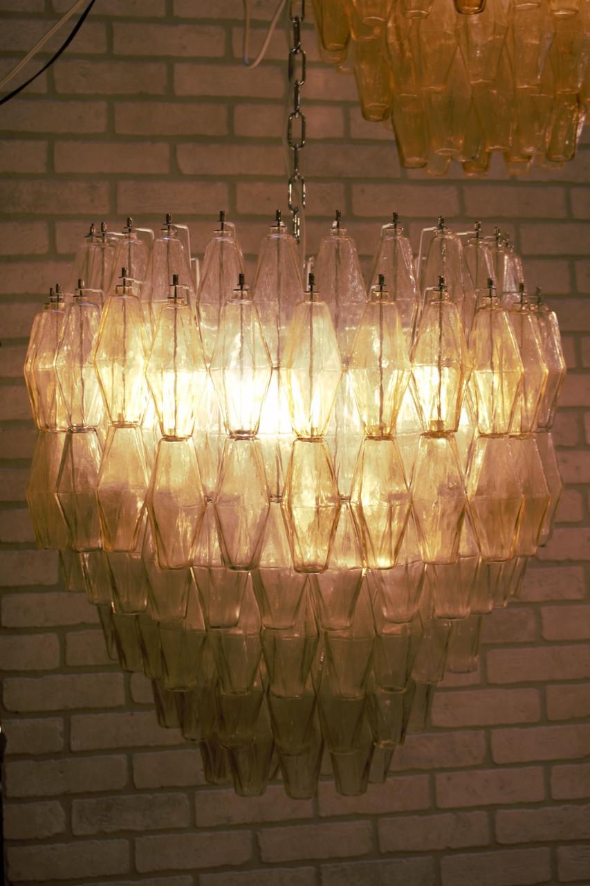 20ième siècle Lustre moderne vintage en verre polyédrique d'après Carlo Scarpa pour Venini en vente