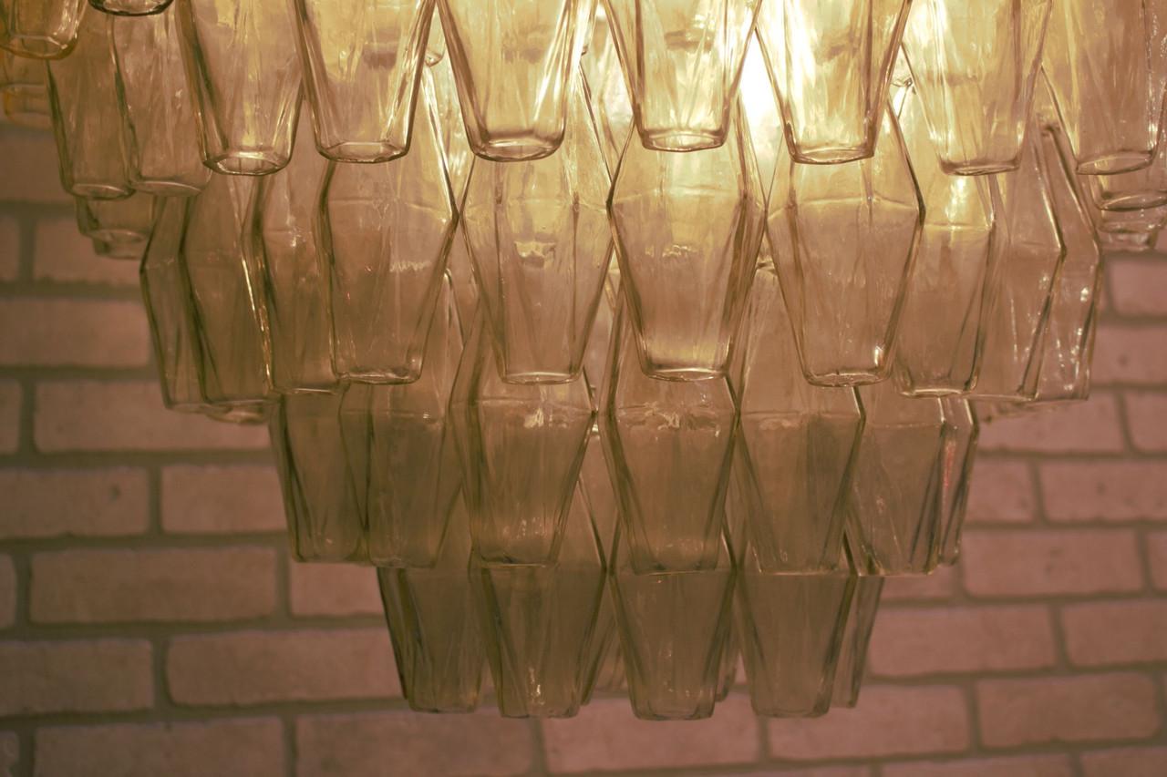 Lustre moderne vintage en verre polyédrique d'après Carlo Scarpa pour Venini en vente 1