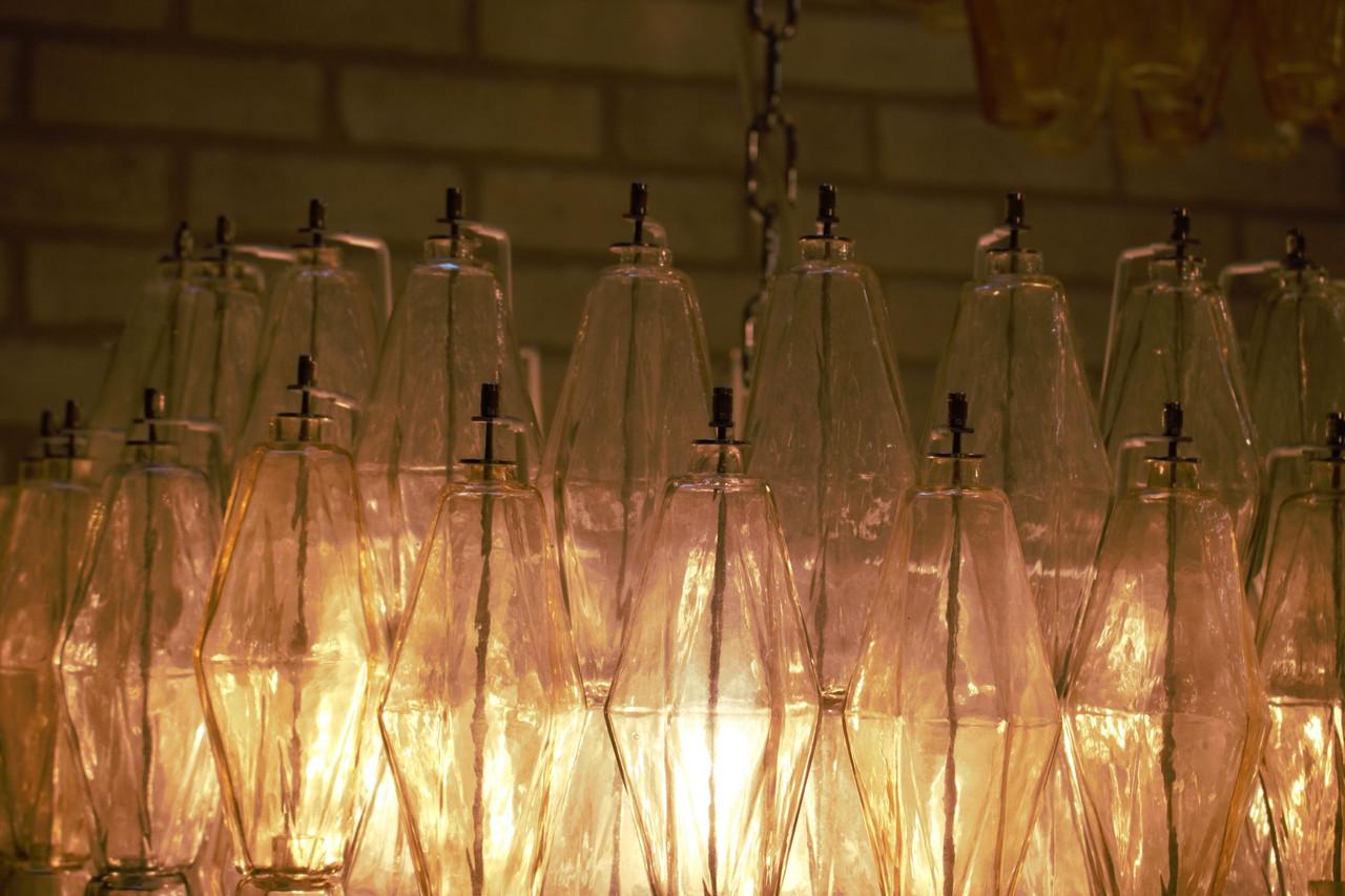 Lustre moderne vintage en verre polyédrique d'après Carlo Scarpa pour Venini en vente 2