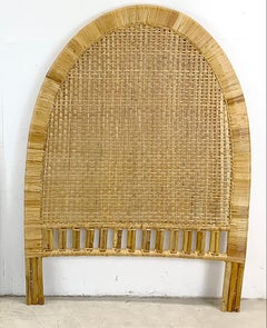 Vintage Modern Rattan Arch Headboard- Twin