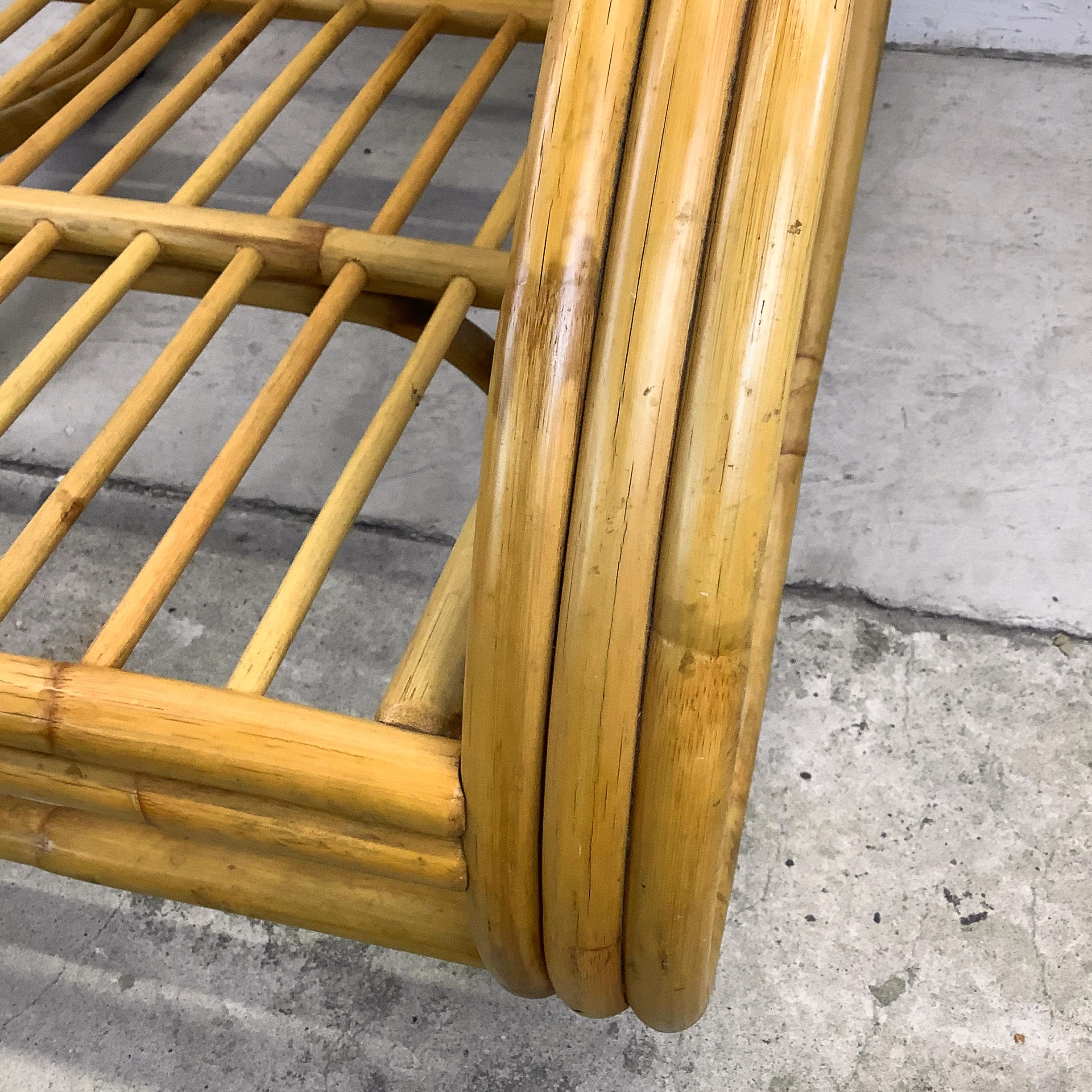 Vintage Modern Reclining  Bamboo Armchair 10
