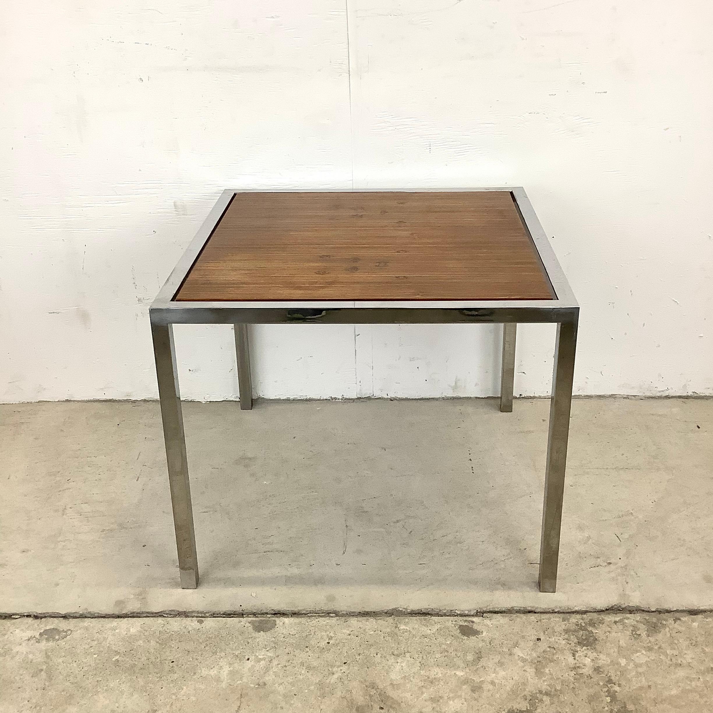 Vintage Modern Rosewood and Chrome End Table For Sale 5
