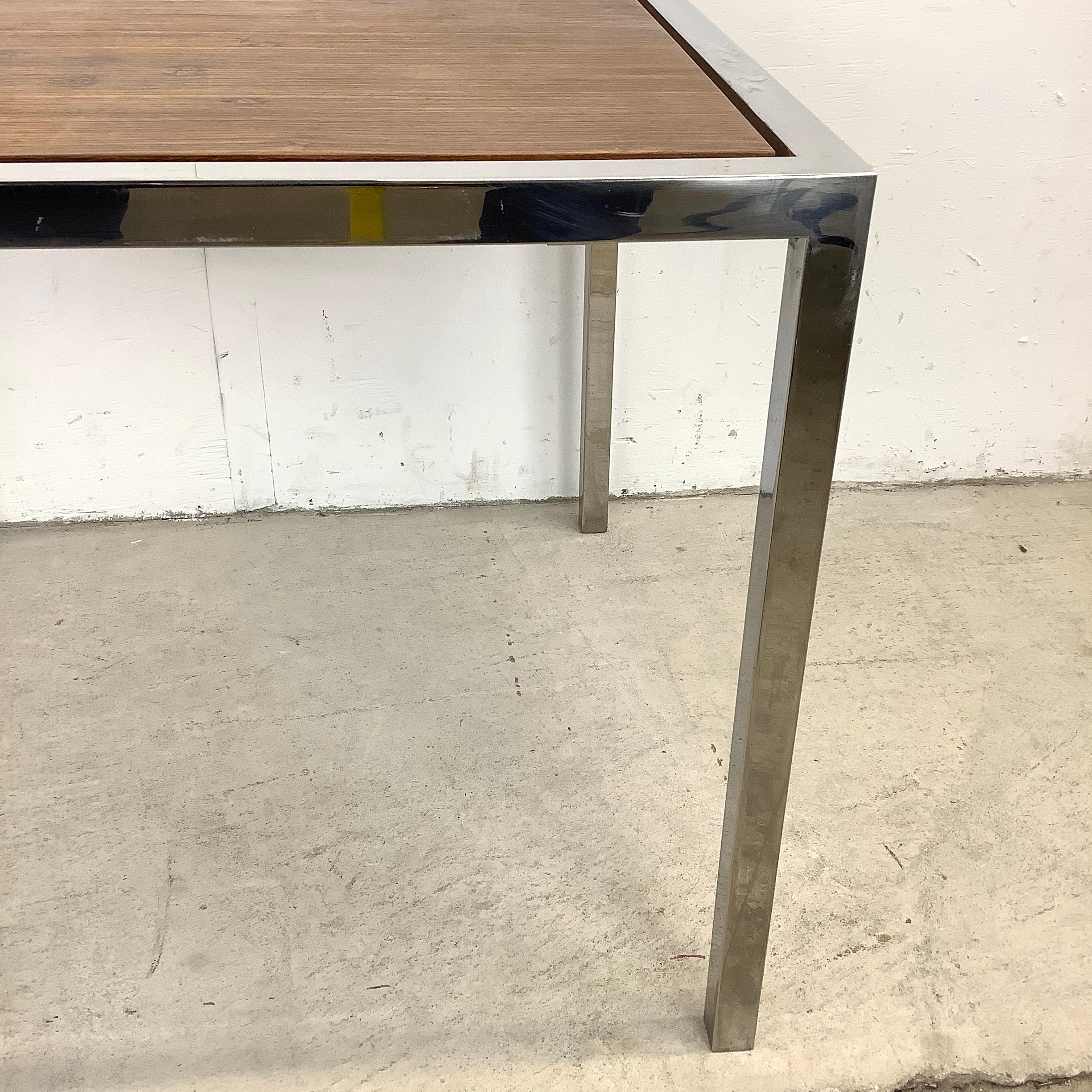 Vintage Modern Rosewood and Chrome End Table For Sale 8