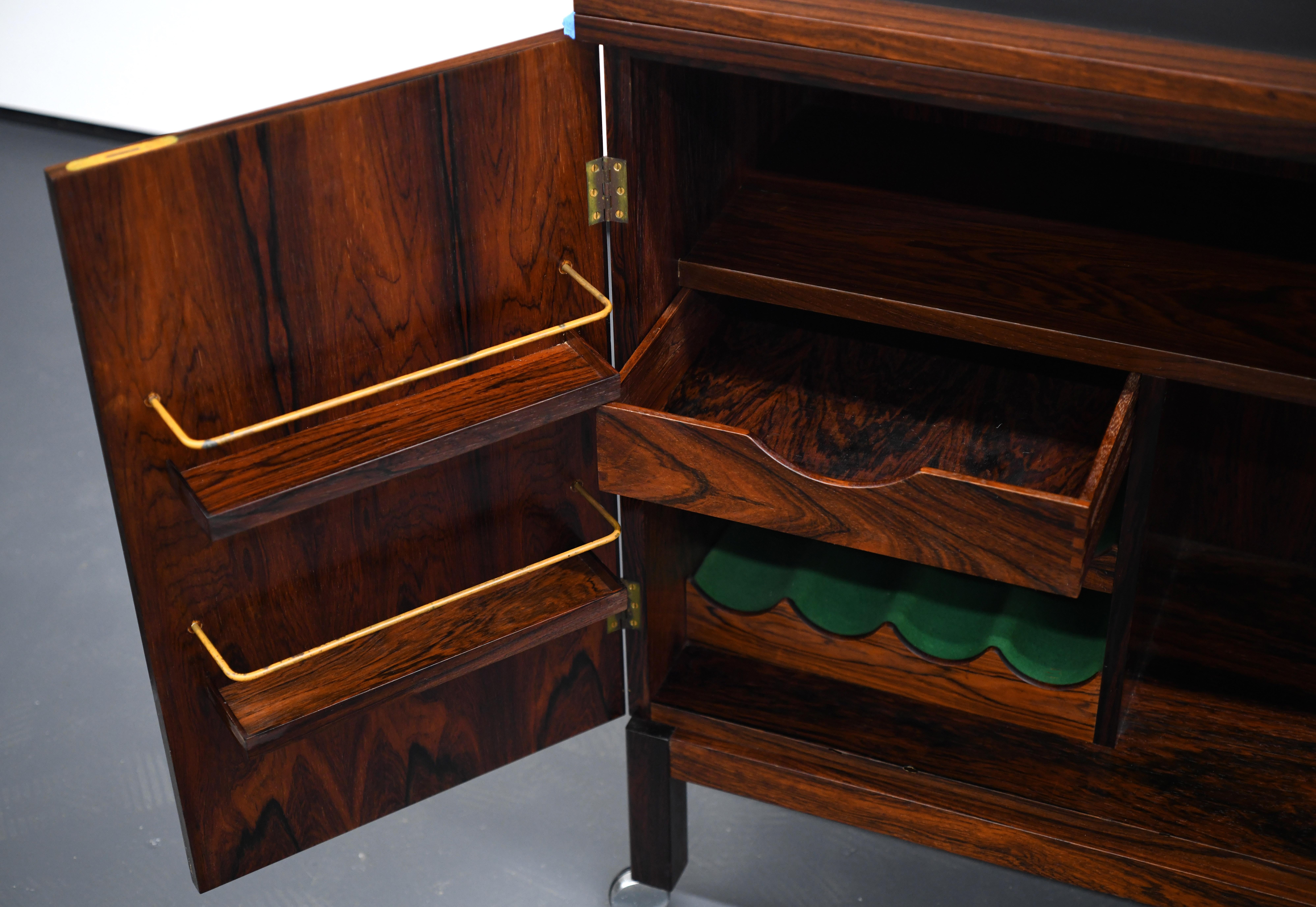 Laminate Vintage Modern Rosewood Bar Cabinet by Torbjøron Afdal for Bruksbo of Norway