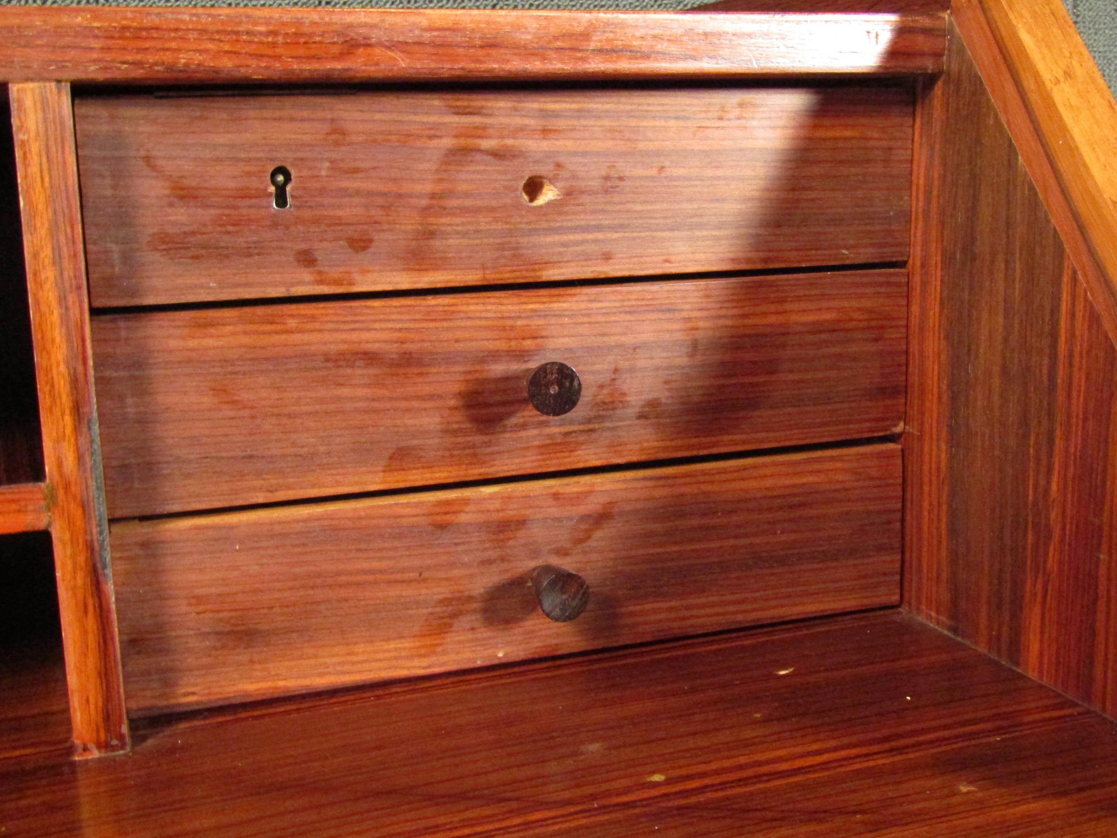Mid-Century Modern Vintage Modern Rosewood Dresser with Desk Top For Sale