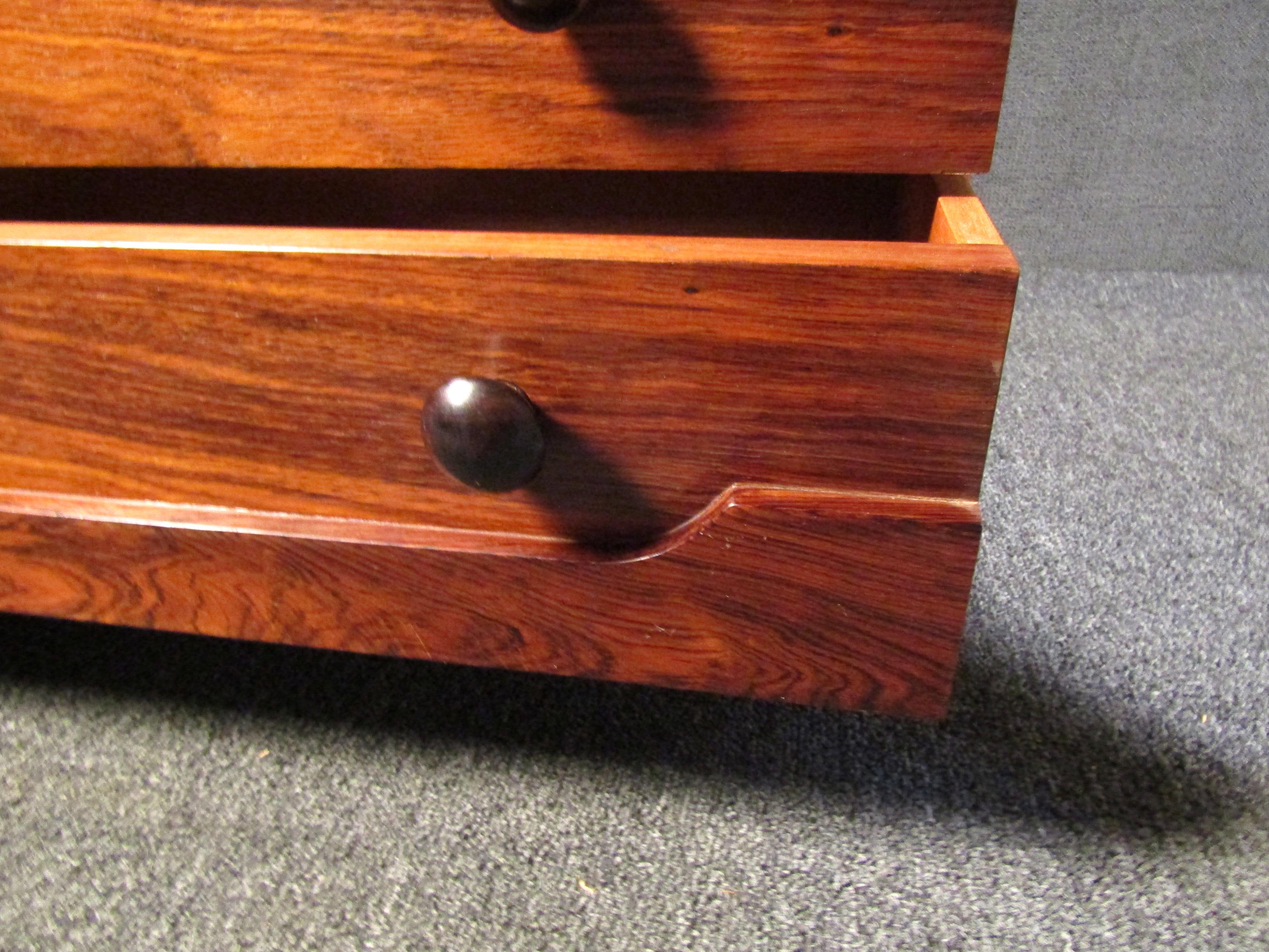 Vintage Modern Rosewood Dresser with Desk Top For Sale 1