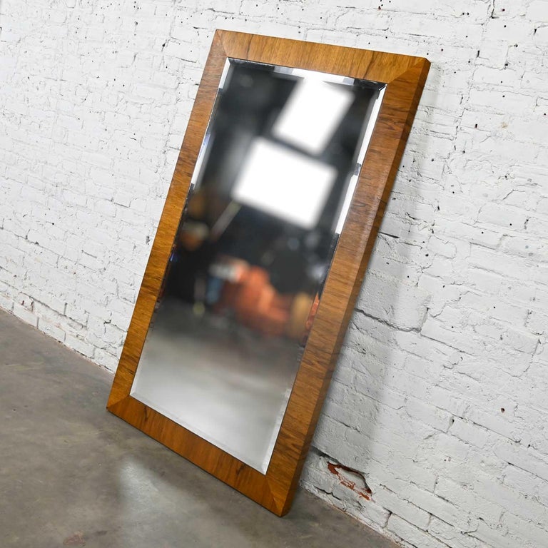 Veneer Vintage Modern Rosewood Large Mirror by Milo Baughman for Thayer Coggin  For Sale