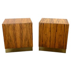 Vintage Modern Rosewood Pair Cube Nightstands by Milo Baughman for Thayer Coggin