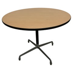 Vintage Modern Round Dining Table by Herman Miller Eames Aluminum Group HMA