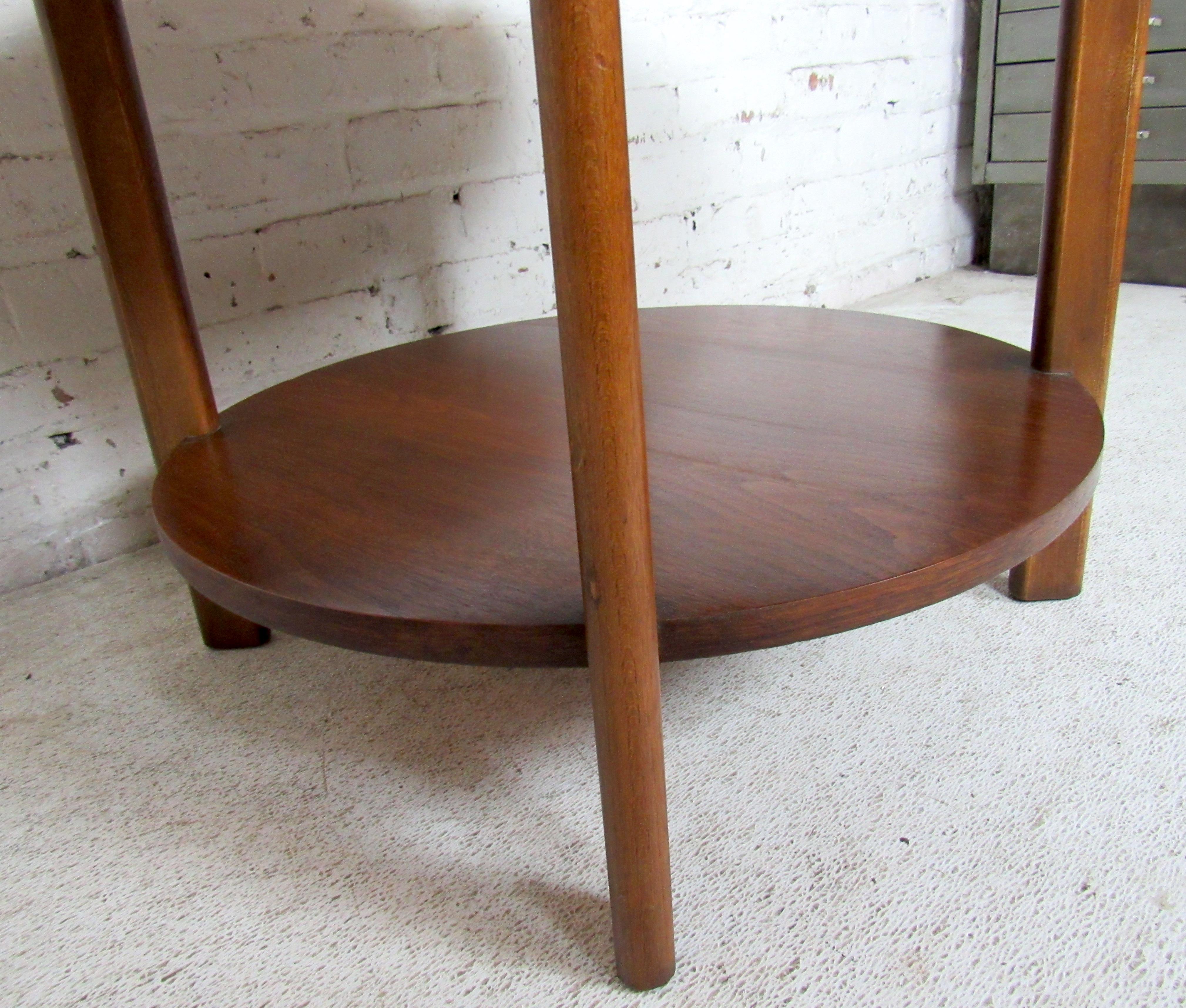 Vintage Modern Round Side Table by Lane 5