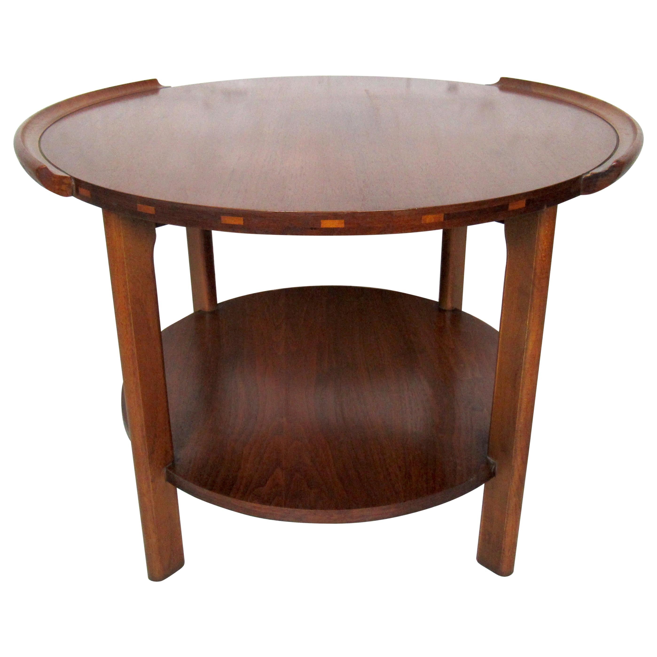 Vintage Modern Round Side Table by Lane