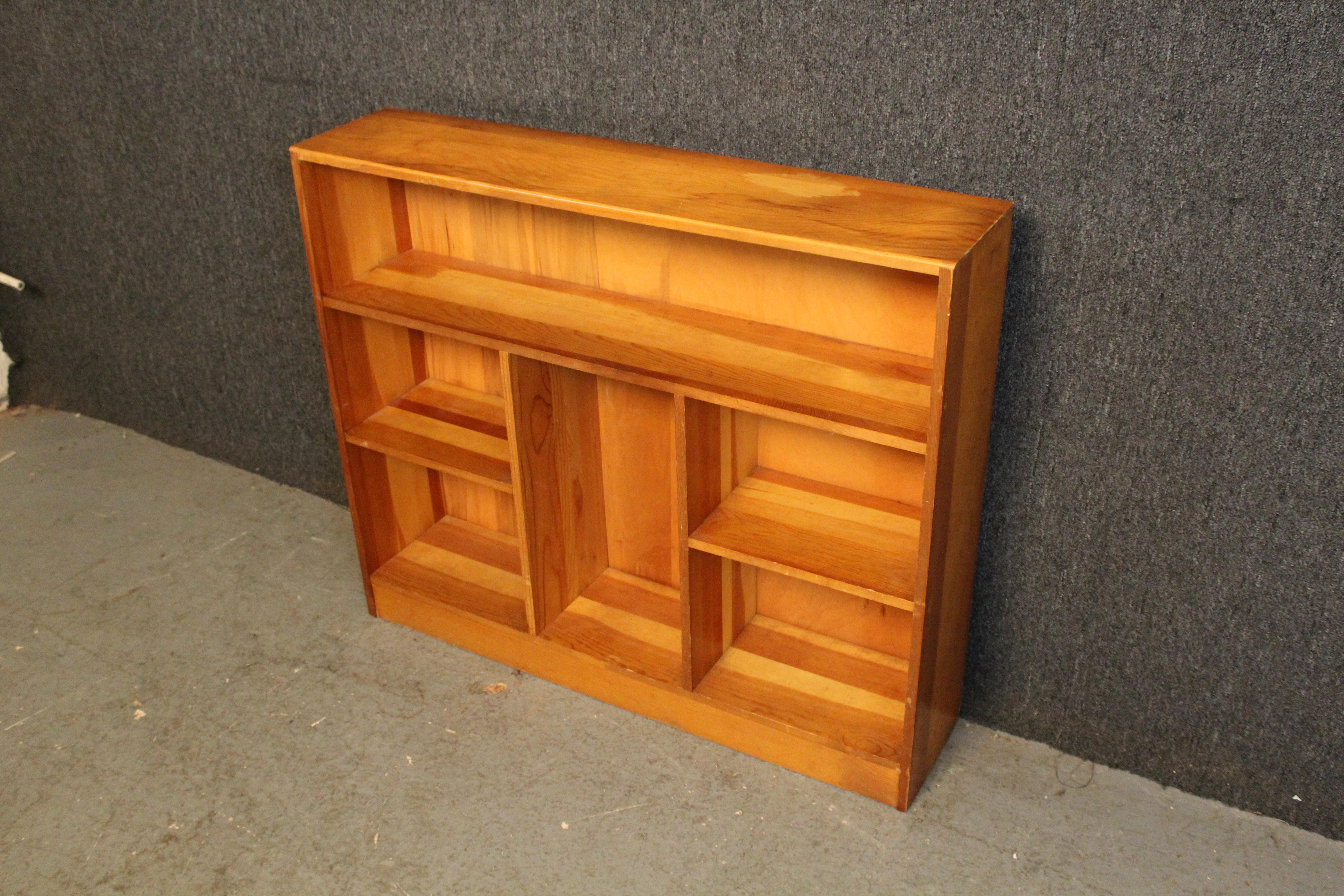 American Vintage Modern Rustic Solid Pine Bookshelf