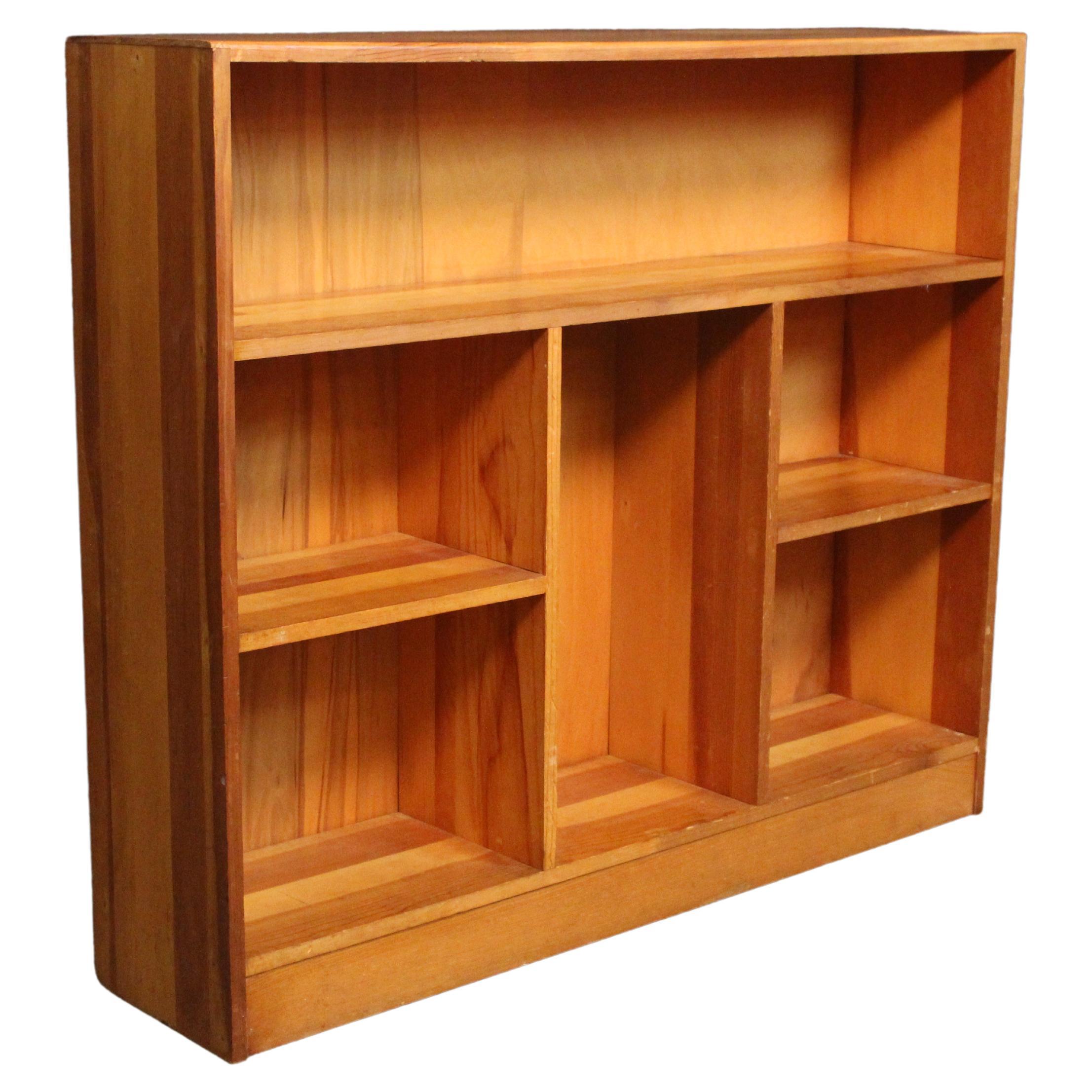 Vintage Modern Rustic Solid Pine Bookshelf