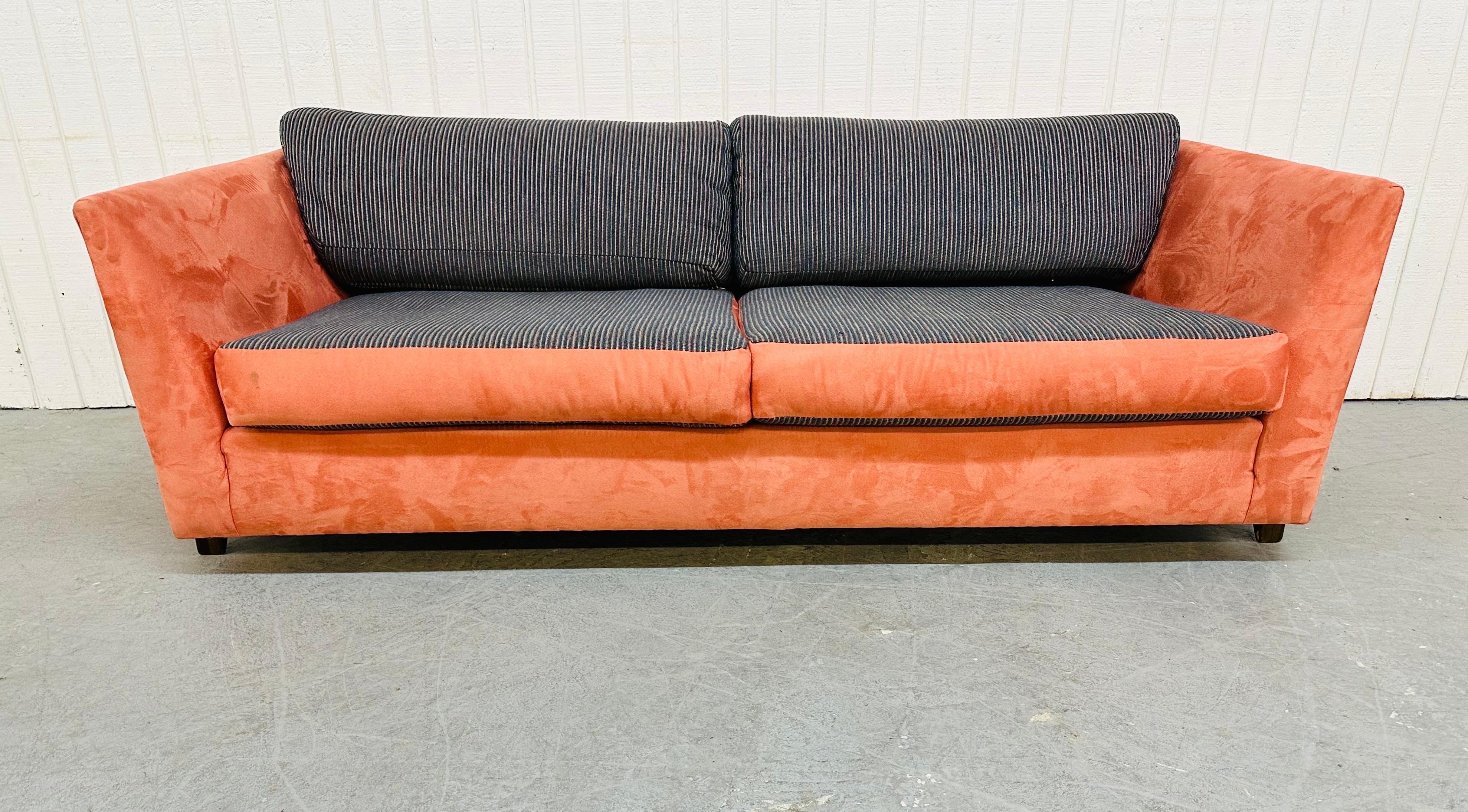 Mid-Century Modern Vintage Modern Salmon Sofa