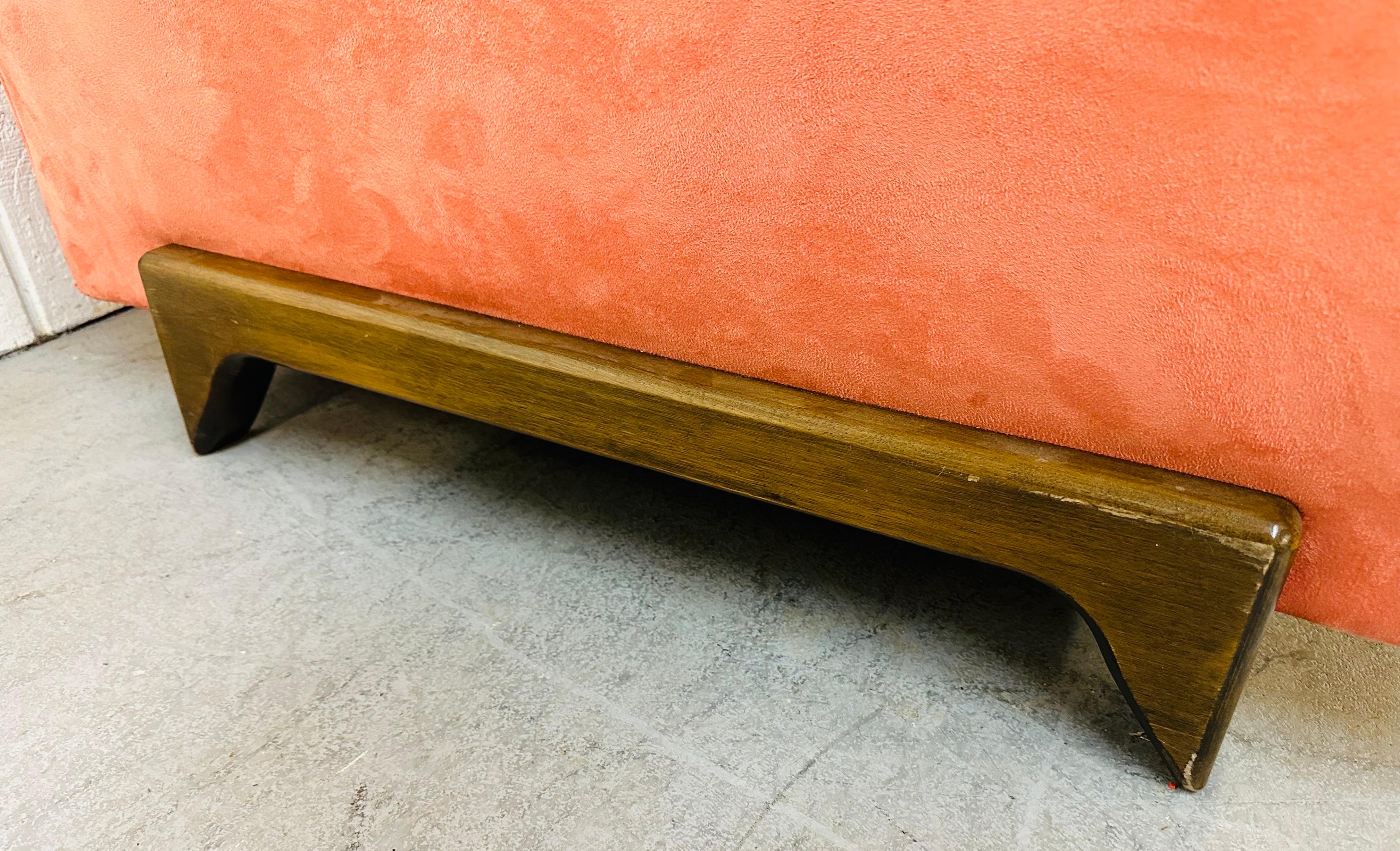 Upholstery Vintage Modern Salmon Sofa