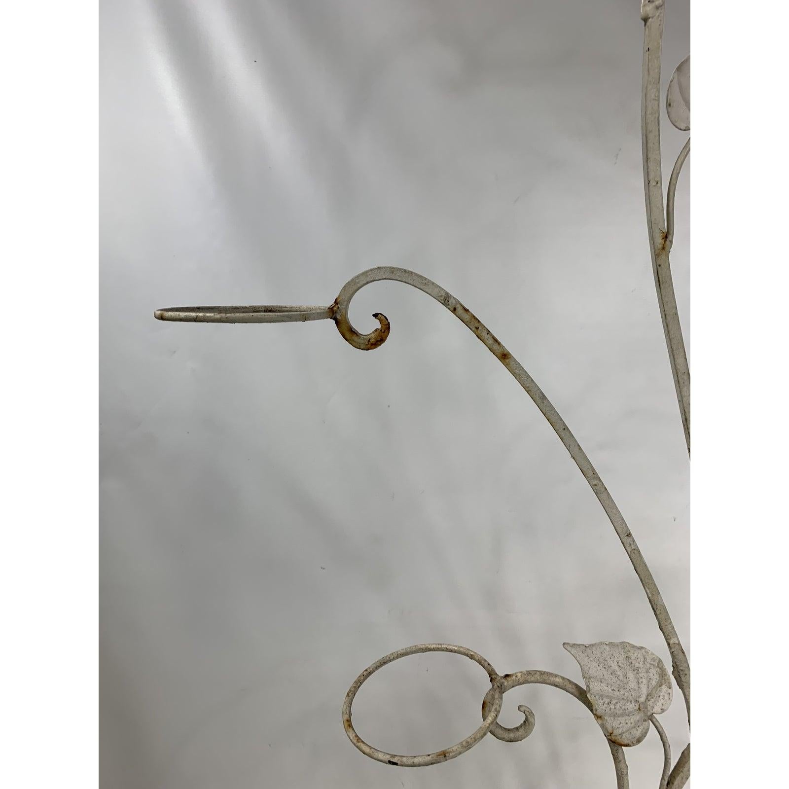 Vintage Modern Salterini Wrought Iron Plant Stand In Good Condition In Esperance, NY