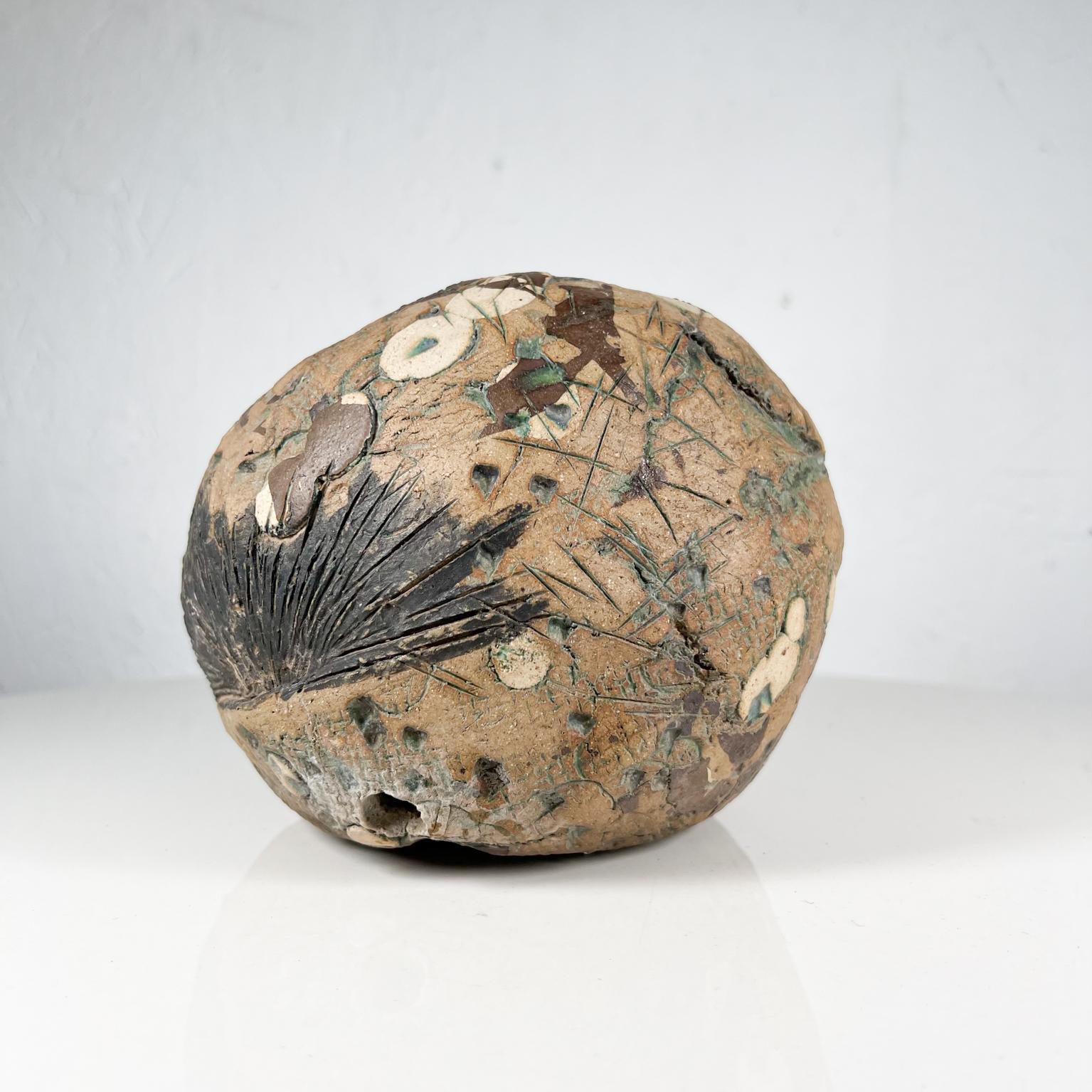 Vintage Modern Sculptural Art Abstract Sphere Pottery One For Sale 3