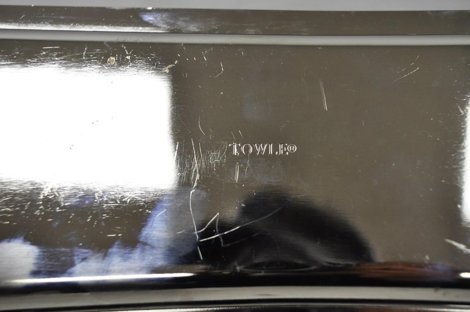 Vintage Modern Silver Plated 3 Section Narrow Serving Tray Trinket Dish by Towle en vente 3