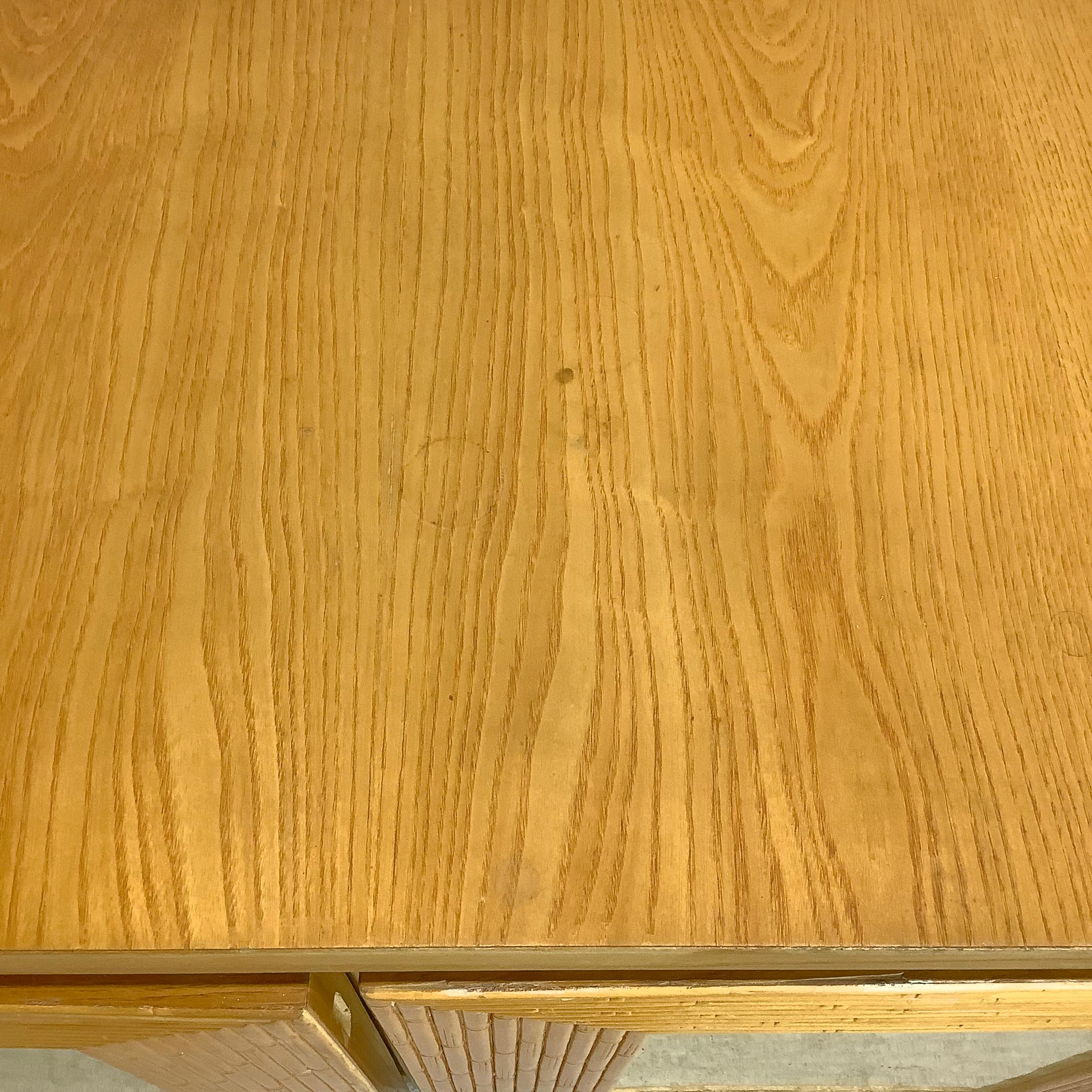 Vintage Modern Six Drawer Dresser in Bamboo Finish For Sale 11