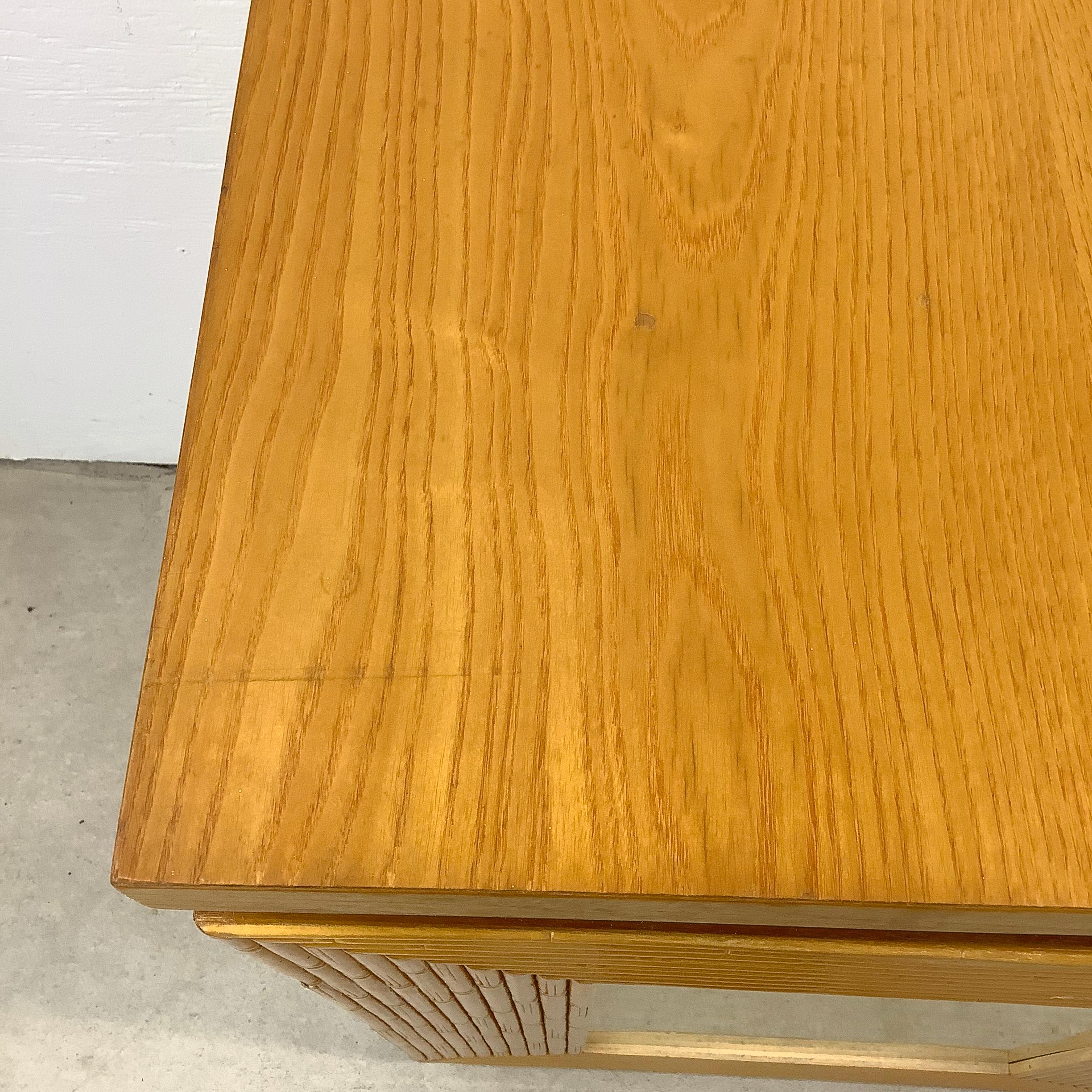 Vintage Modern Six Drawer Dresser in Bamboo Finish For Sale 12