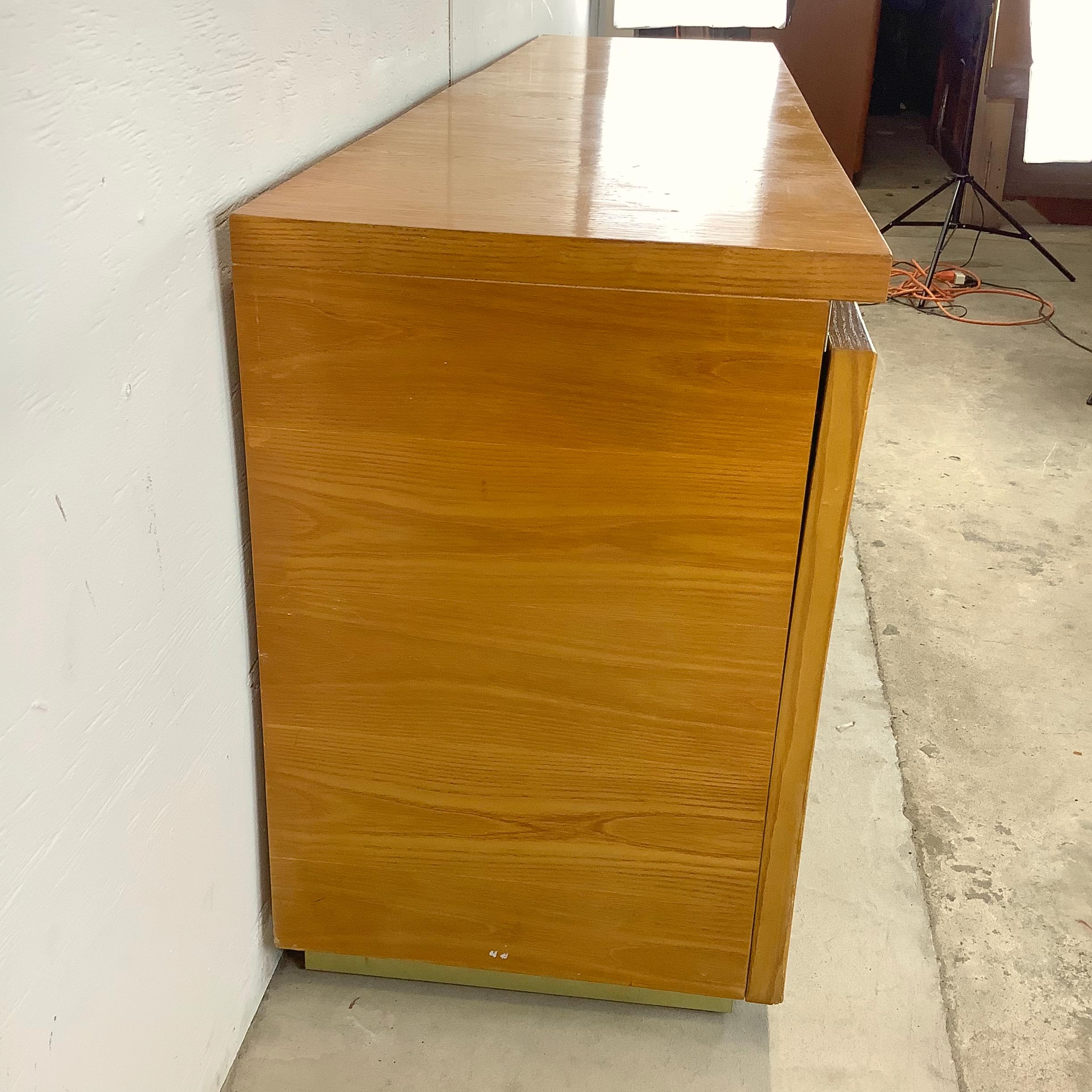 Other Vintage Modern Six Drawer Dresser in Bamboo Finish For Sale