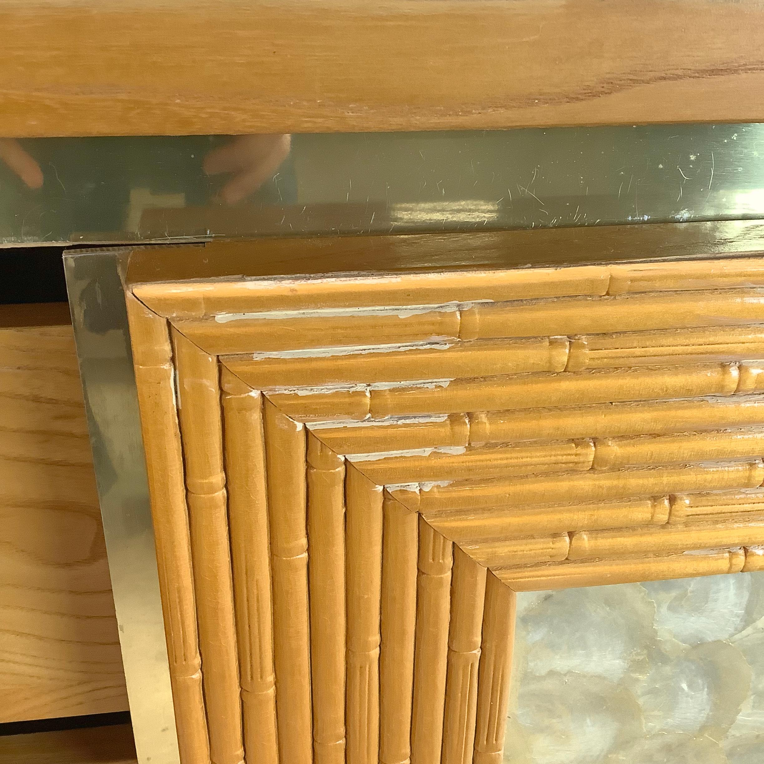 Vintage Modern Six Drawer Dresser in Bamboo Finish For Sale 1