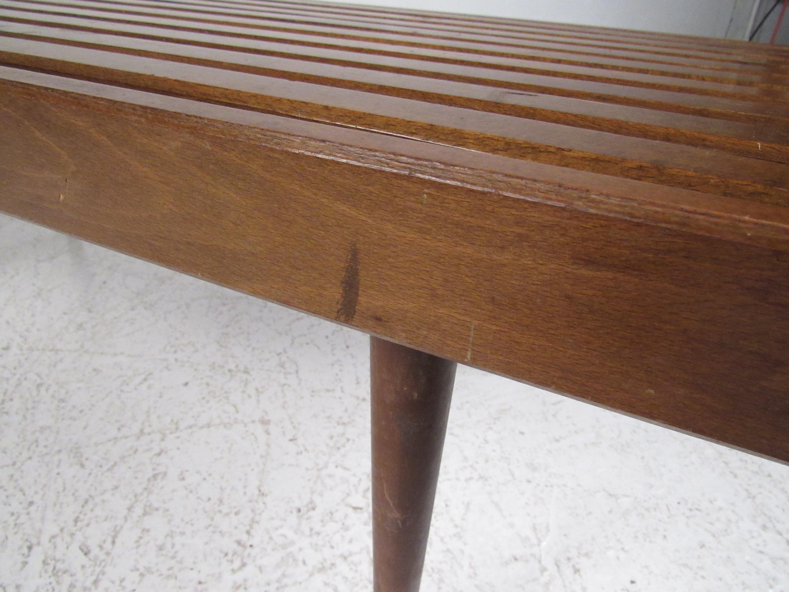 Vintage Modern Slat Bench or Table 5