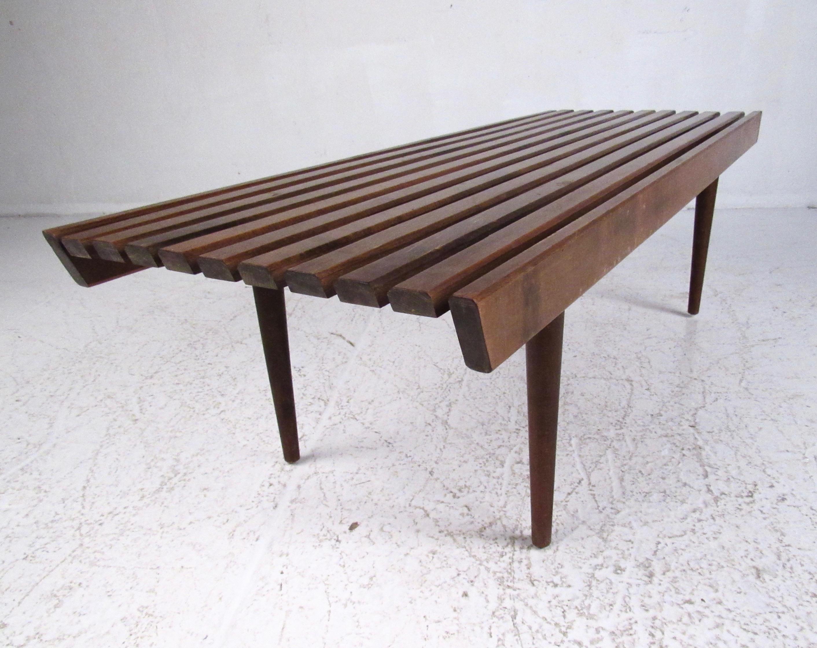Vintage Modern Slat Bench or Table In Good Condition In Brooklyn, NY