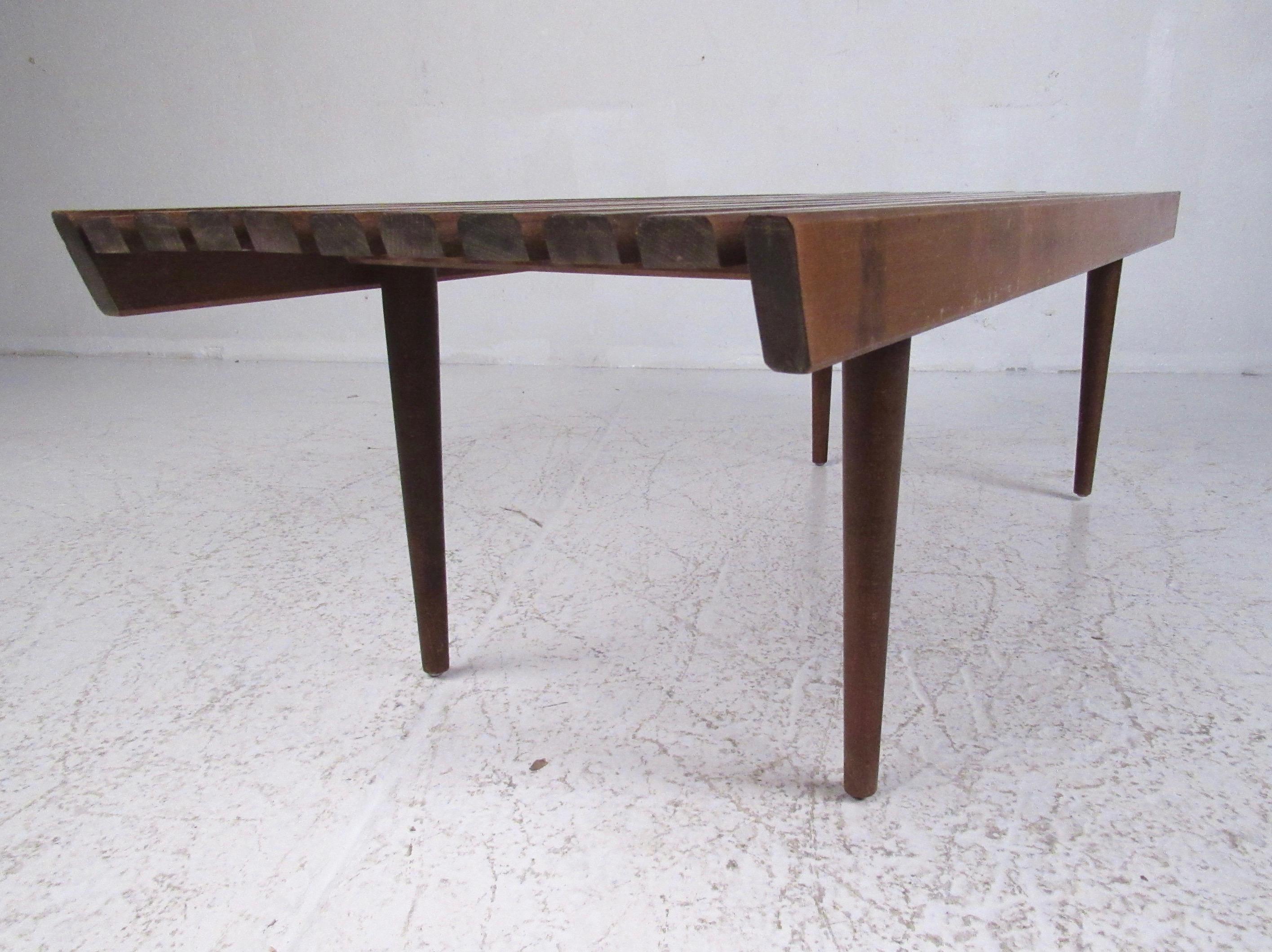 Mid-20th Century Vintage Modern Slat Bench or Table