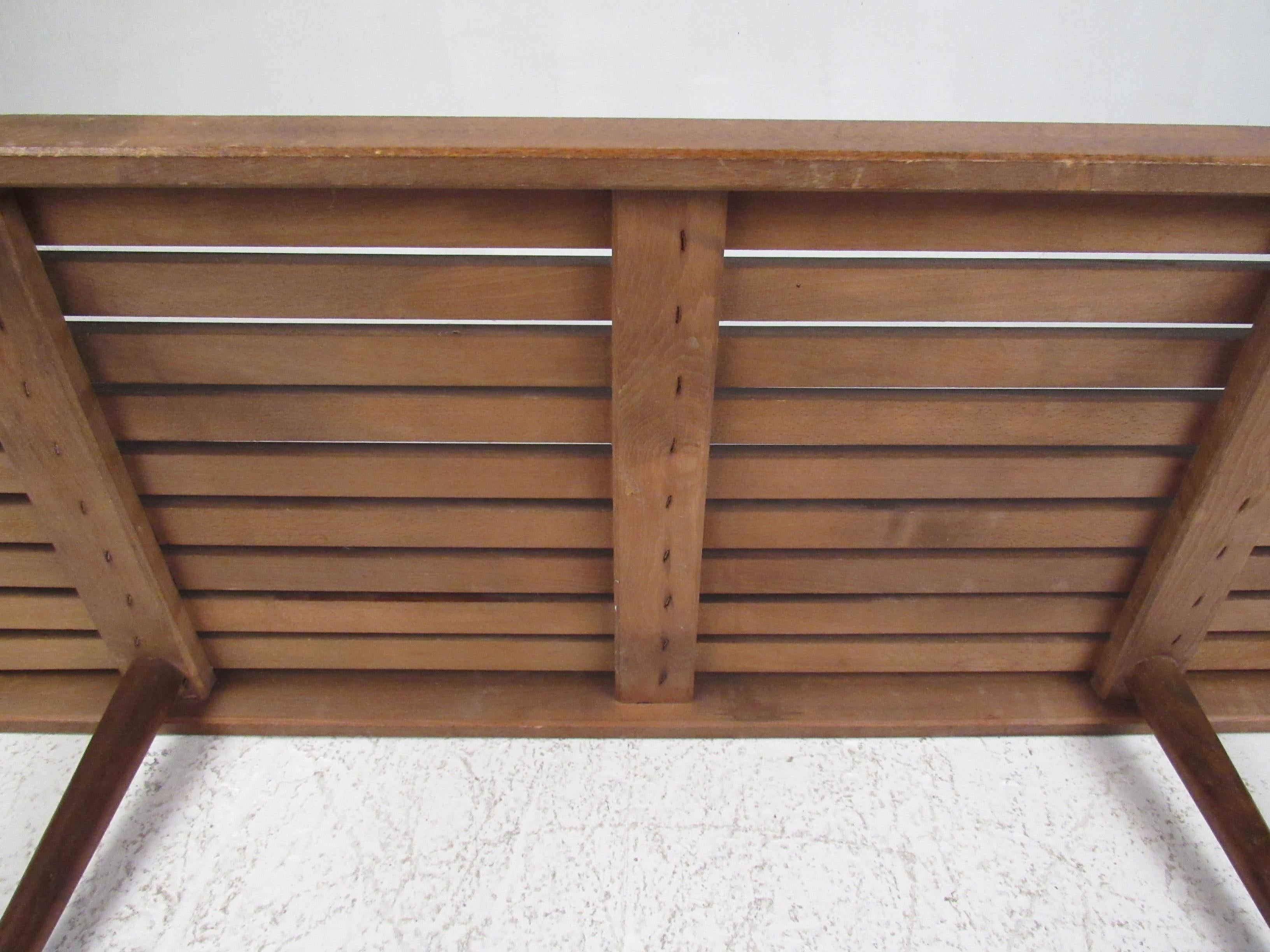 Vintage Modern Slat Bench or Table 1