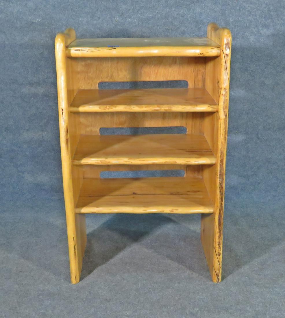 Mid-century rustic short bookcase featuring three shelves in rich wood grain.
Please confirm item location - NY or NJ - with dealer.
 