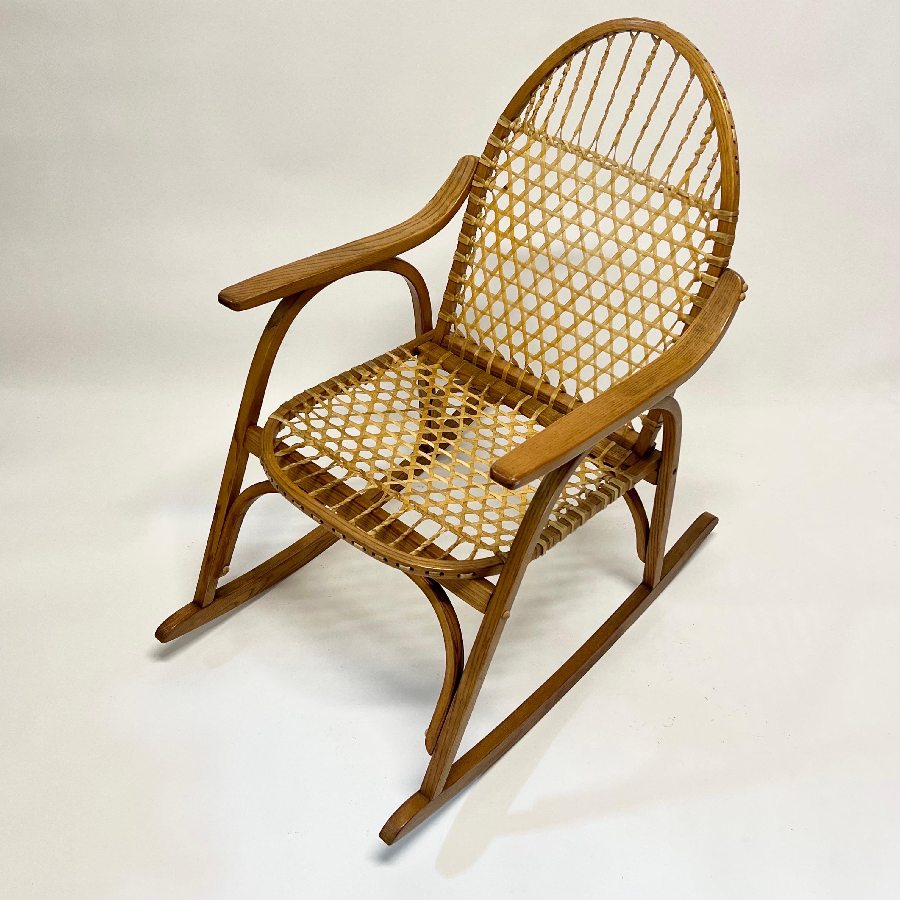 Vintage Modern Snowshoe Rocker by Vermont Tubbs c1960s In Good Condition In Oakland, CA