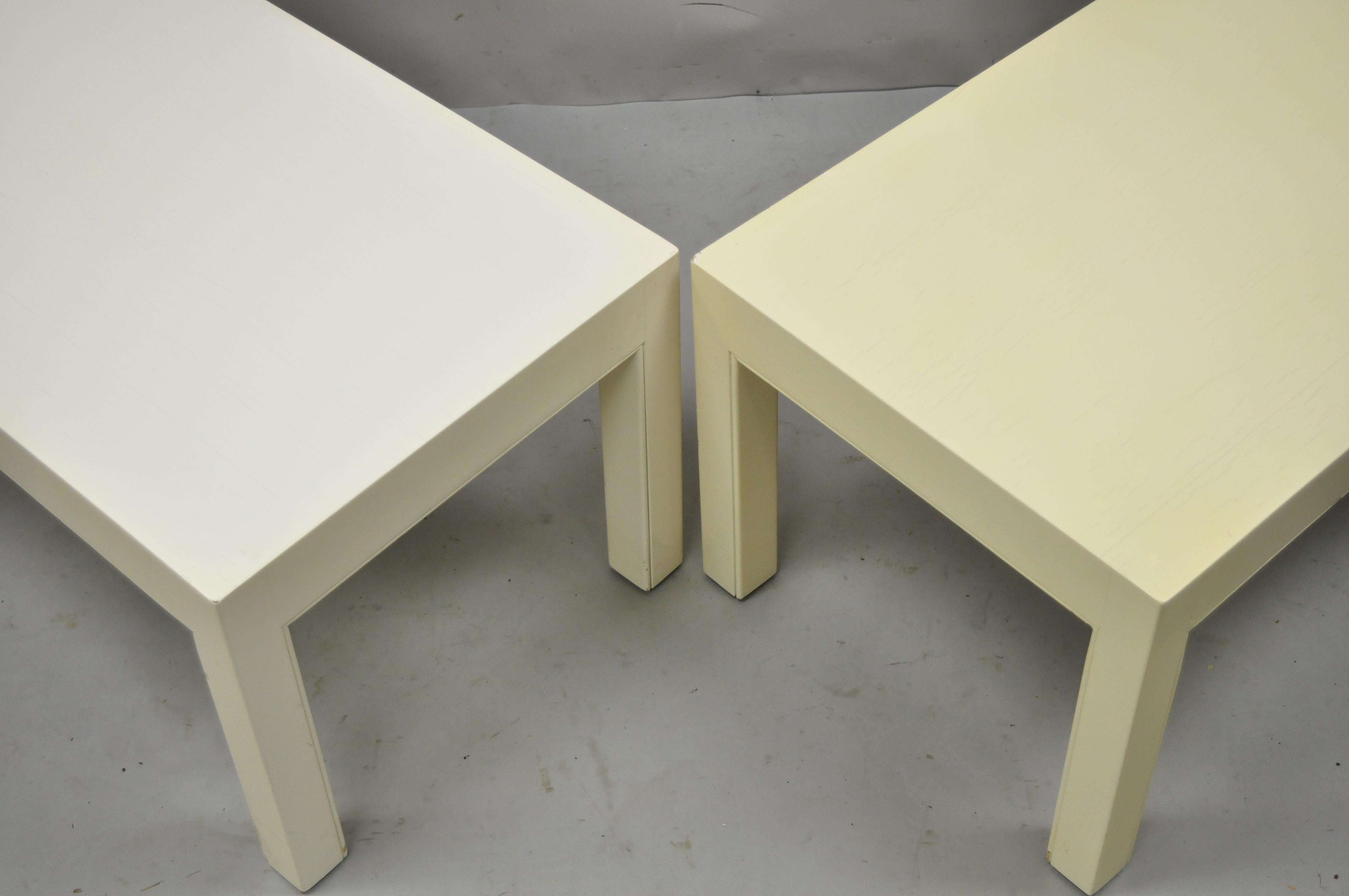 cream pedestal side table