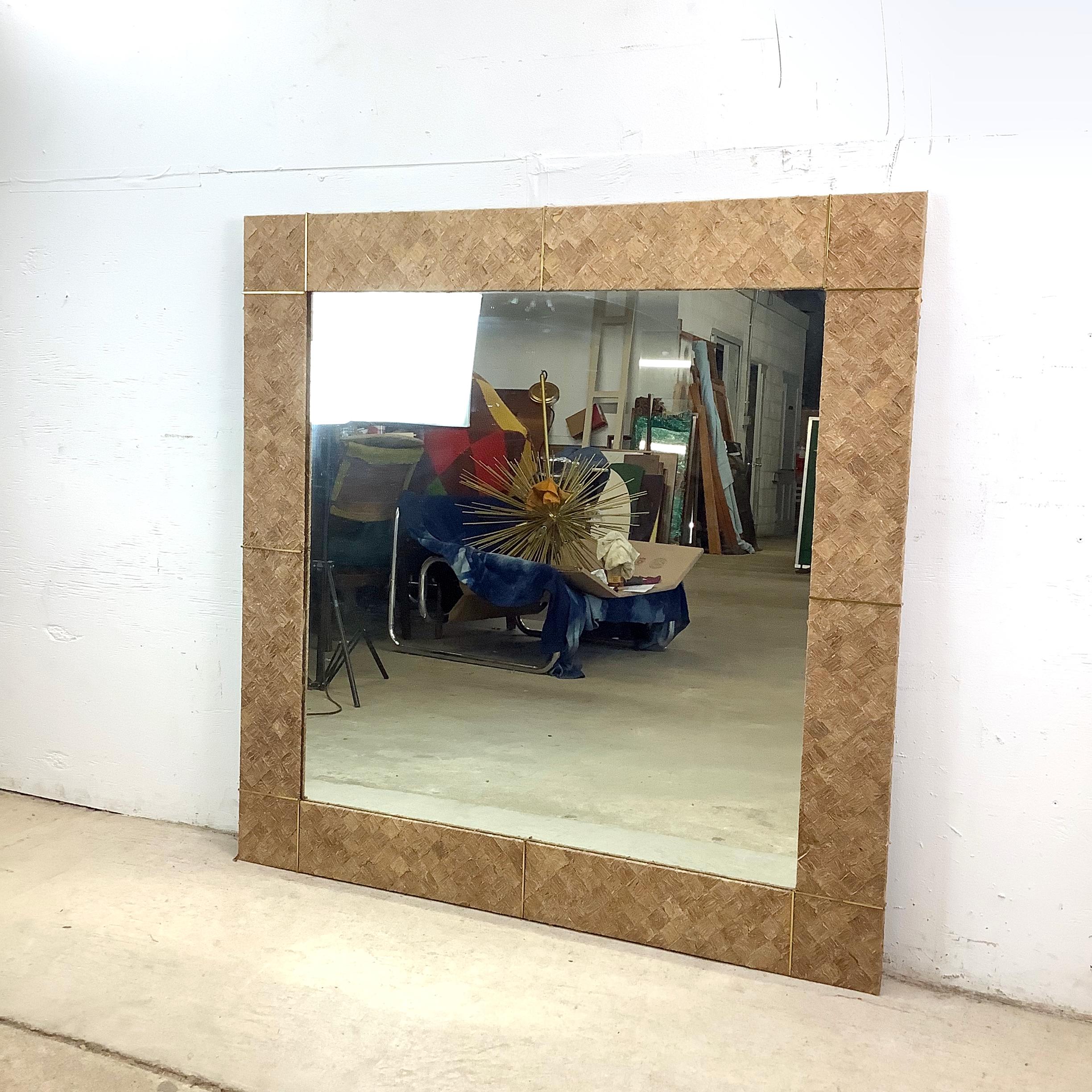 Vintage Modern Quadratischer Wandspiegel (Unbekannt) im Angebot